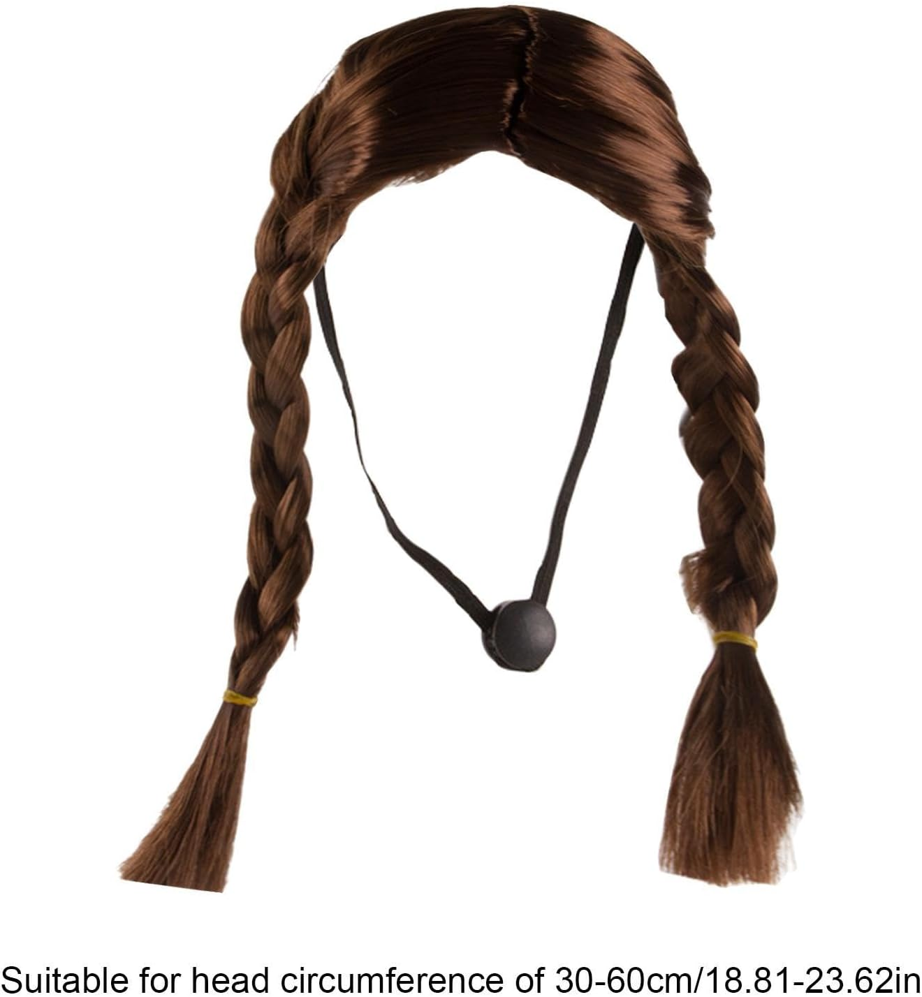 Dog Cosplay Wig,Brown Double Long Braid Cat Wig - Pet Cosplay Dog Wig for Halloween, Parties, Festivals Funny Pet Wig for Small Medium and Large Dogs image number 6