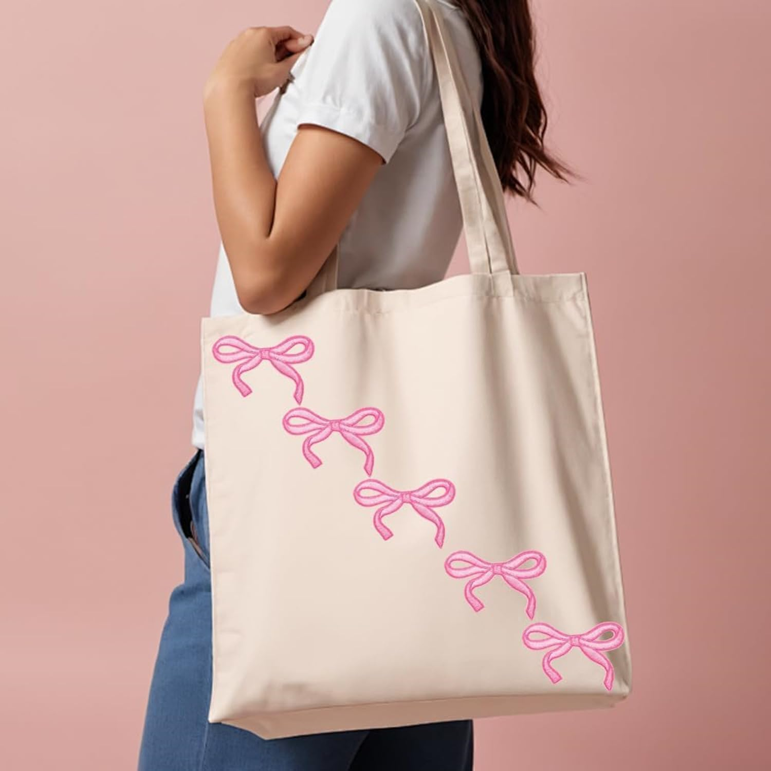 15 Pcs Pink Bow Patches, 3 X 2 Inch Embroidery Bow Iron on Patch for Clothes Iron on Bows Cute Bow Patch Sticker Embroidered Applique for DIY Sewing Jeans Shirt Hat Jackets Clothing Backpacks(Pink) image number 5