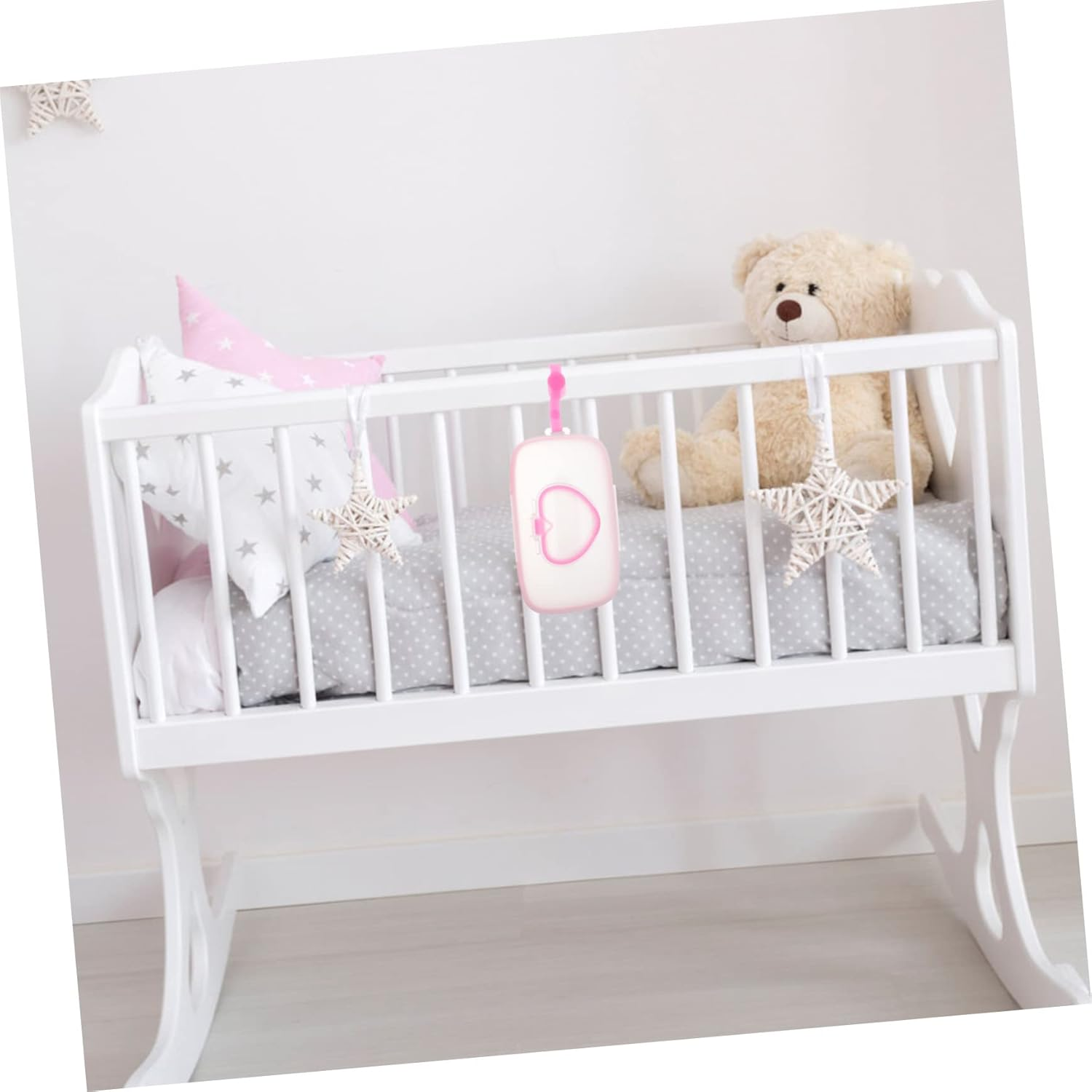 Portable Baby Wipes Box Stroller Hanging Hook Outdoor Wet Tissue Case Storage for Travel White and Pink image number 5