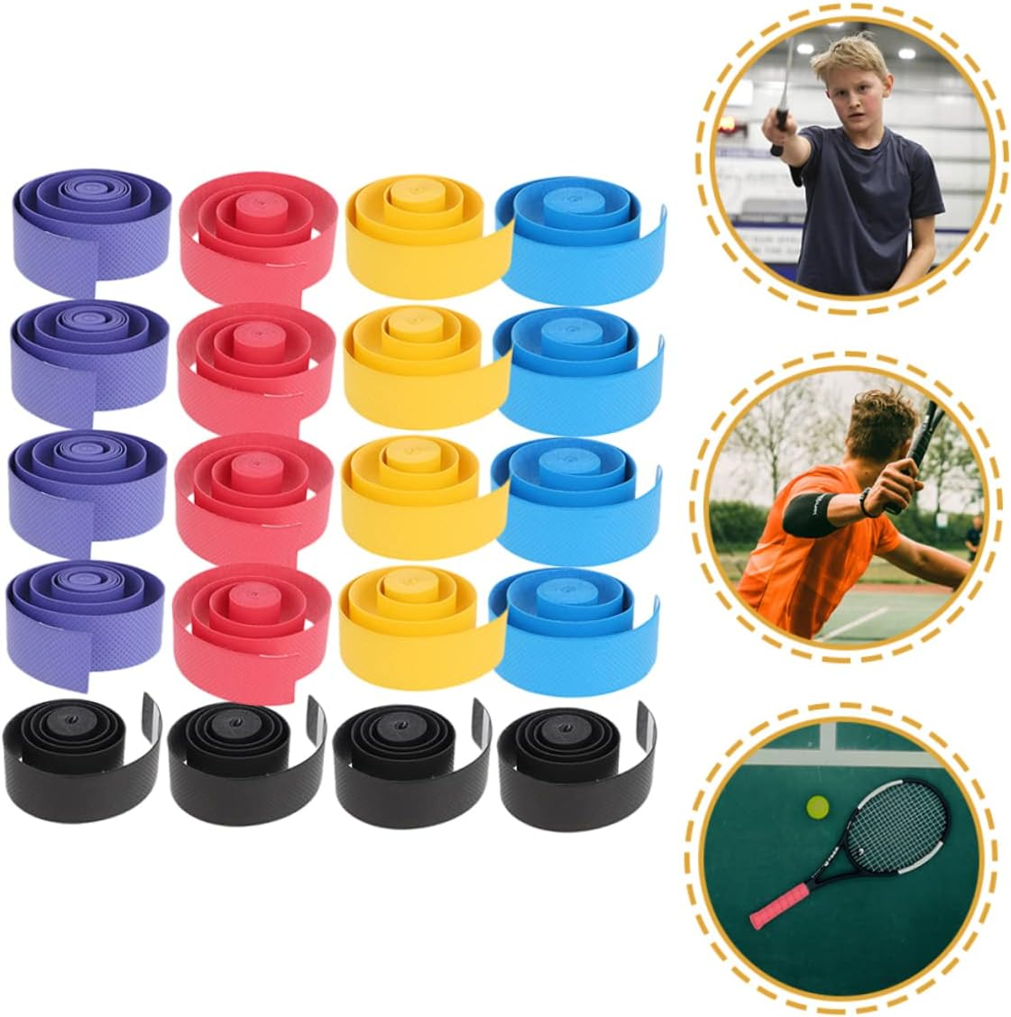 JOINPAYA 20Pcs Drum Stick Tapes: Drumstick Wrap Sweat-Absorbent Tape Non-Slip Sweatband Sweat Belts Drumstick Sweat Bands Wound Racket Water Shockproof Drum Percussion image number 5