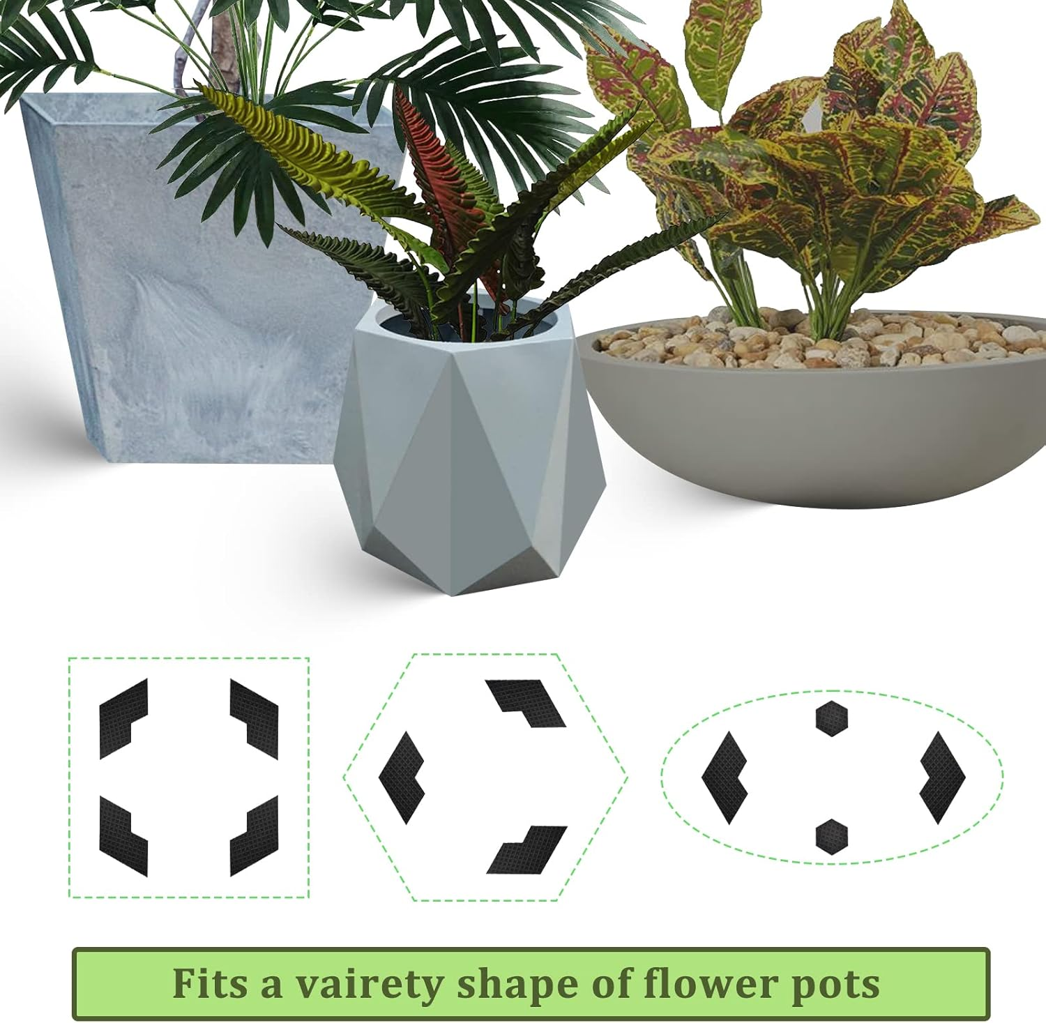 SNAILGARDEN 40Pcs Invisible Pot Feet, Composable Hexagon Flower Pot Feet Risers for Muti-Styles Pots, Nonslip Gardening Pot Feet Pads for Indoor Outdoor Planters Garden Plant Pots Flowers image number 2