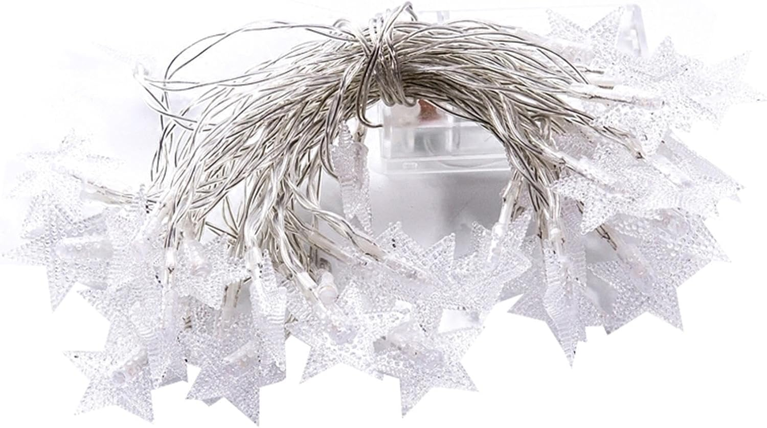 Star Fairy Lights - 20 Led Christmas Star Lights | Waterproof Lighting 9.85Ft String for Window Indoor Holiday Classroom Patio Wall Dorm Tree Tent Canopy Bunk Bed Ceiling Living Room image number 2