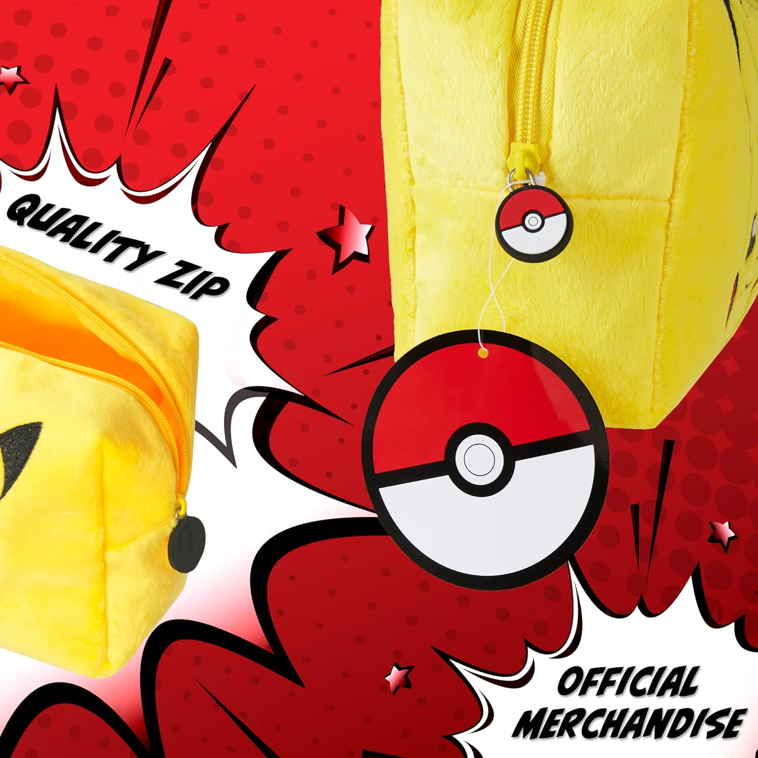 Pokemon Makeup Bag for Women Men and Kids Pikachu Cosmetic Bag Travel Wash Bag Holiday Accessories - Gifts for Women image number 4