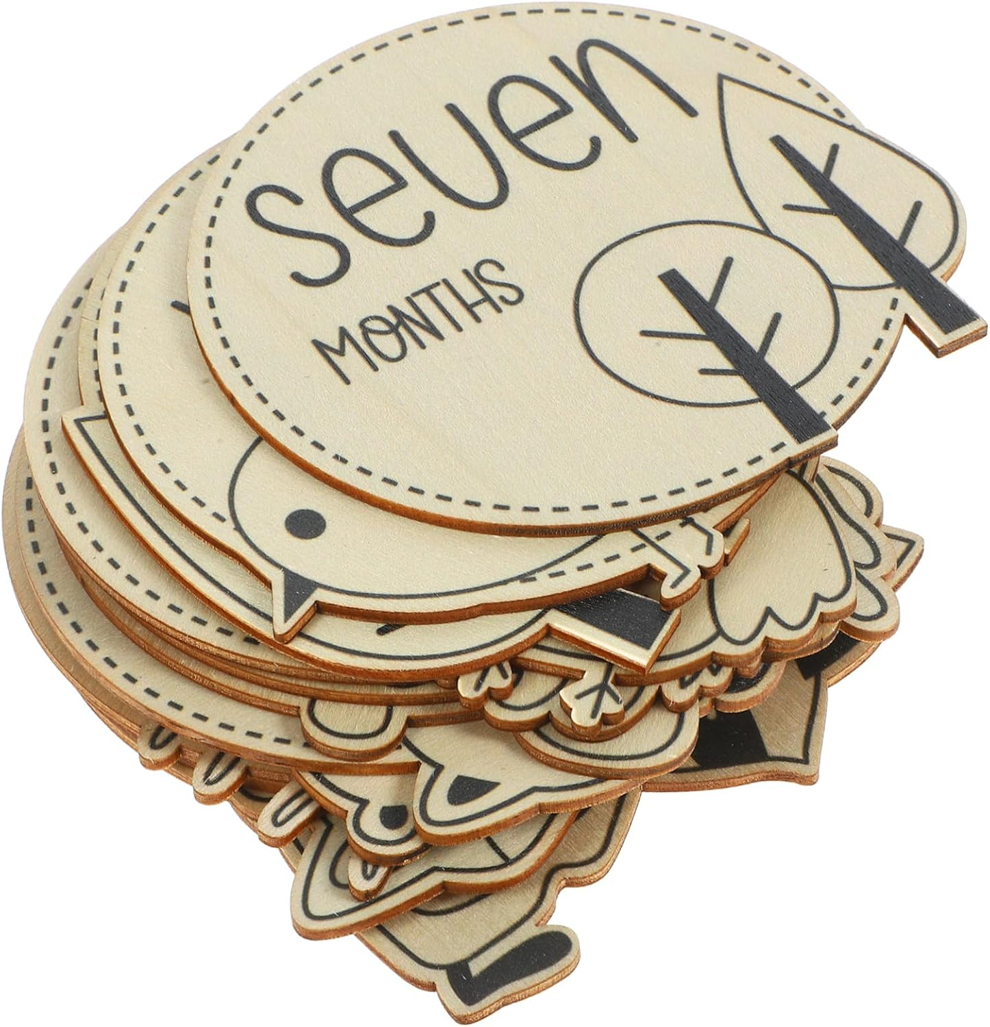 12Pcs Monthly Milestone Discs for Growth Animal Themed Milestone Cards for Newborn Photo Props Present for Parents