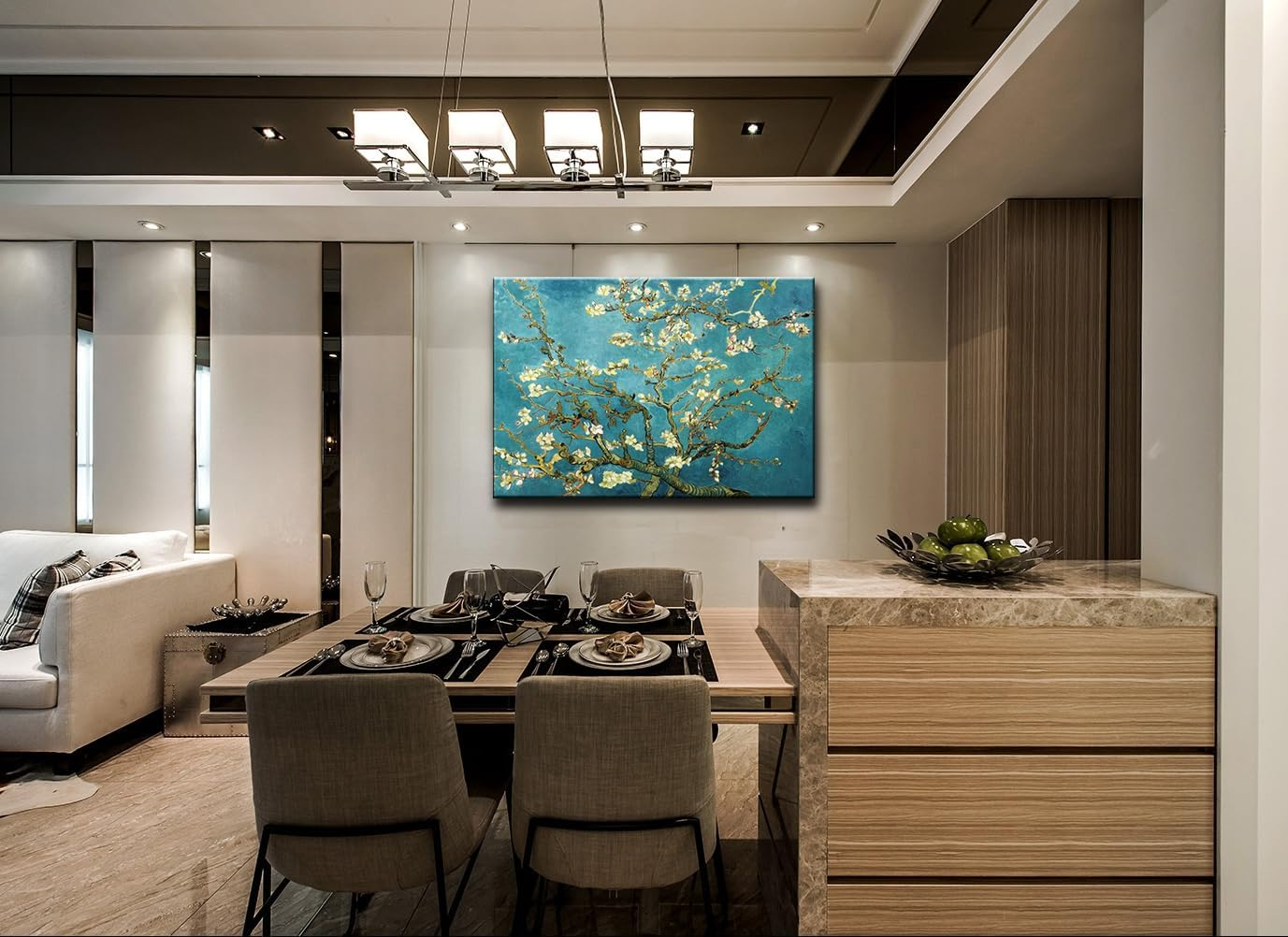 Weiyiart Almond Blossom Tree - Vincent Van Gogh Art Reproduction. Giclee Canvas Prints Wall Art for Home Decoroffice Decorations 24X36 image number 2