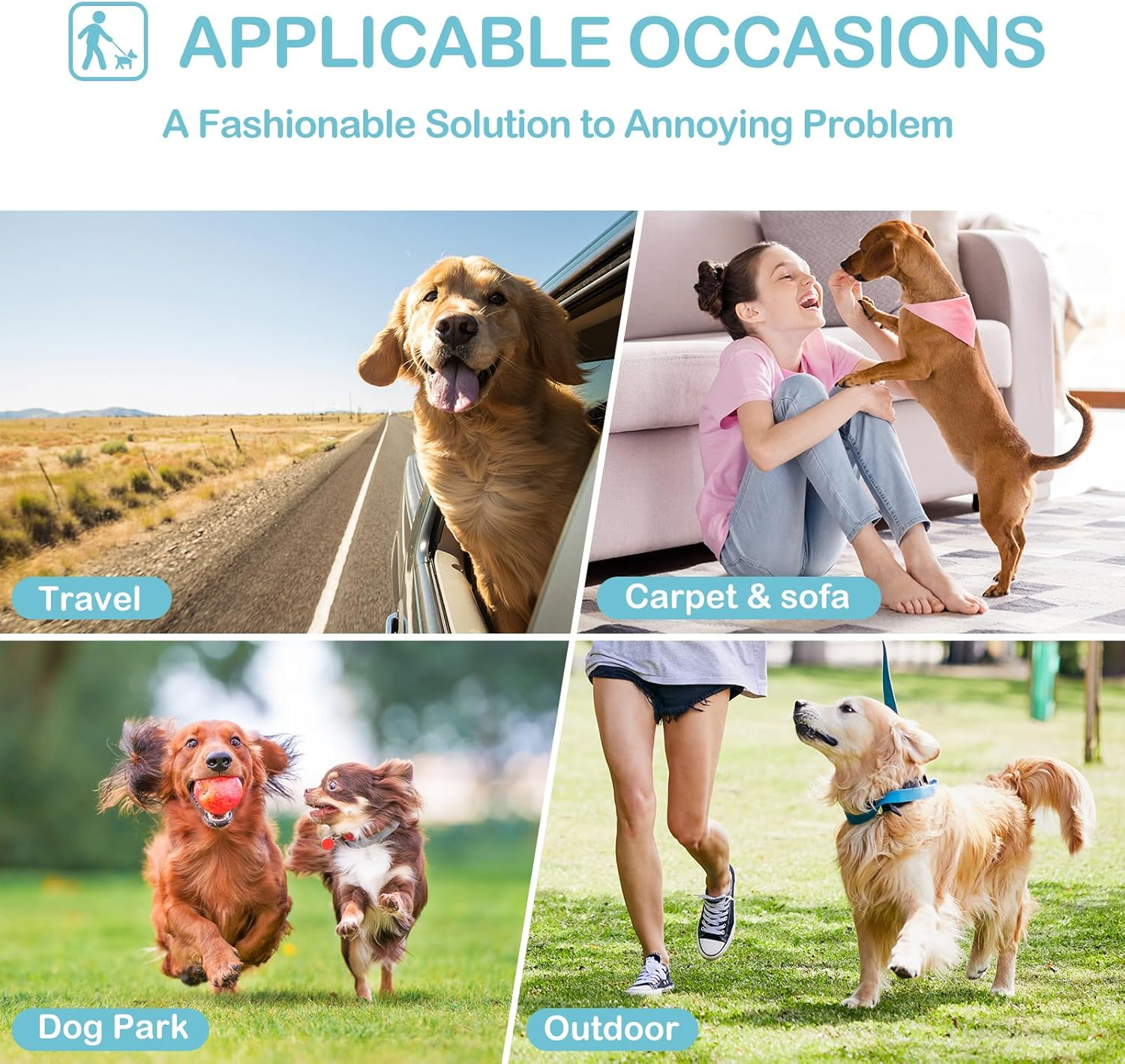 Avont 3 Pack Washable Female Dog Diapers (M/13-19" Waist), Premium Reusable Highly Absorbent Doggie Diapers Wraps Durable Dog Diaper Cover -Black image number 2