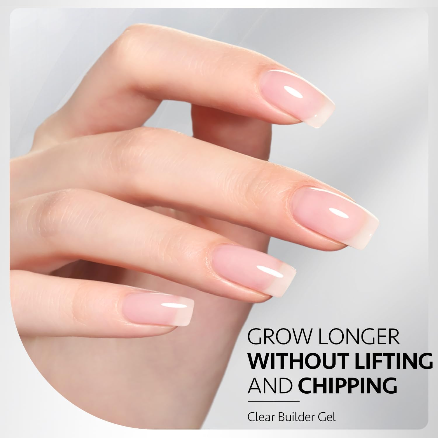 GAOY Gel Top Coat, Builder Gel and Base Coat Set, 3 Pcs 16Ml Clear Glossy No Wipe Combination for UV Light Cure Gel Nail Polish - Gel Top Coat, Builder Gel And Base Coat image number 5