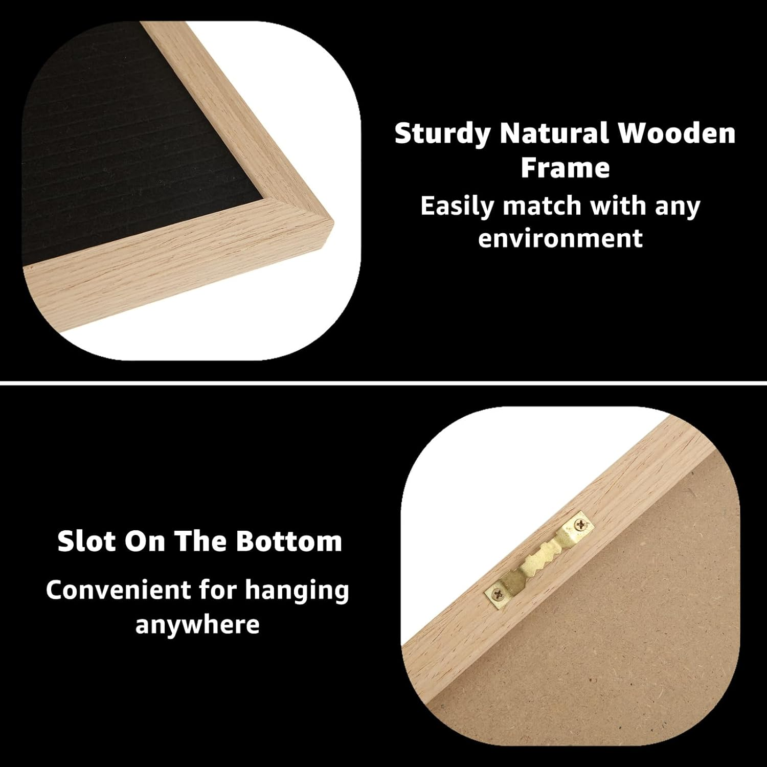 Felt Letter Board with 510 Letters, Numbers & Symbols, 12 X 16 Inch Large Changeable Message Board with Wooden Frame, Letter Board Sign for Home School Announcement image number 3