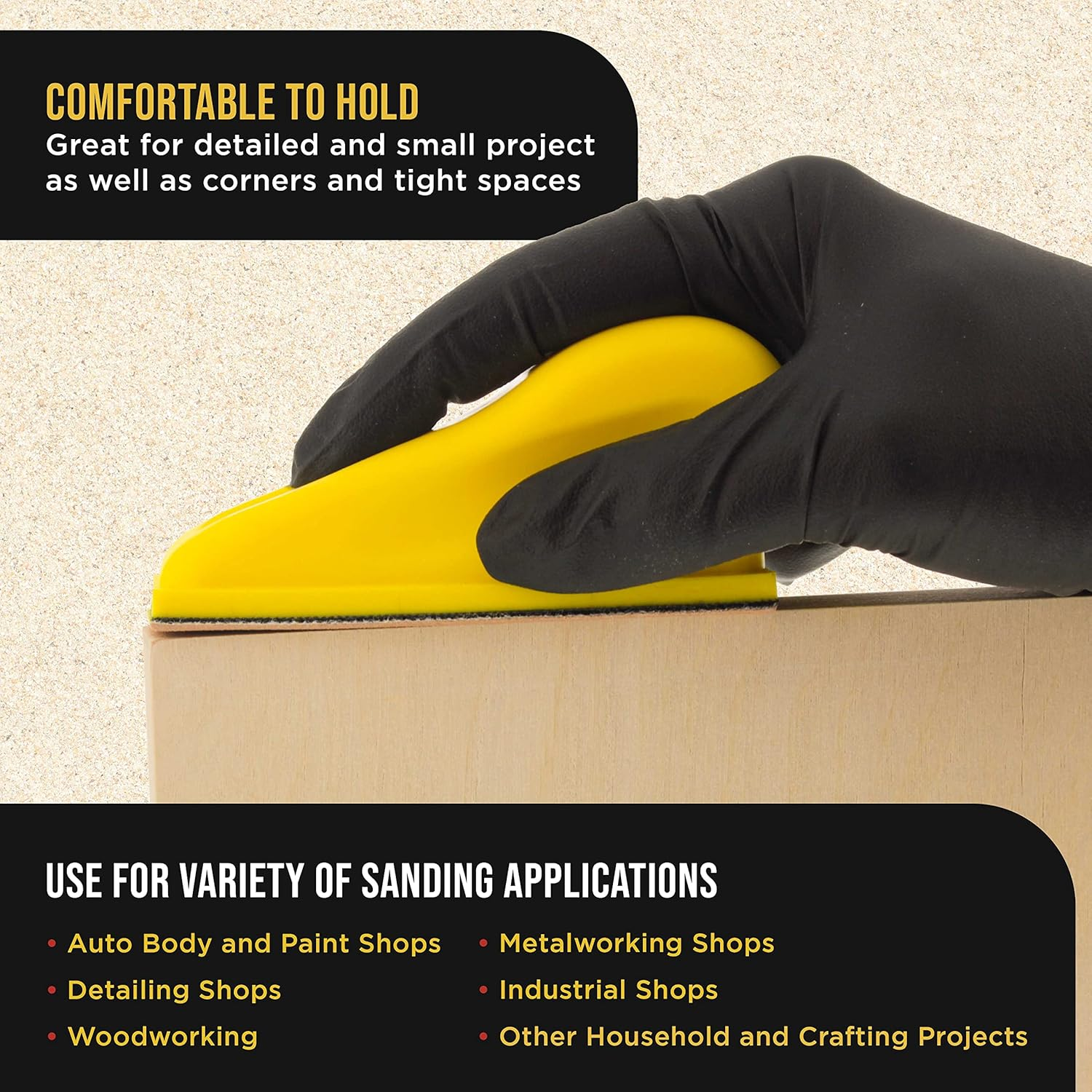 Dura-Gold Micro Hand Sanding Block Kit, 3.5&rdquo; X 1&rdquo; Pad, Hook & Loop Backing, 40 Sandpaper Sheets, 5 Each 60, 80, 120, 180, 220, 320, 400, 600 Grit - Wood Woodworking, Small Detail Finishing Sander