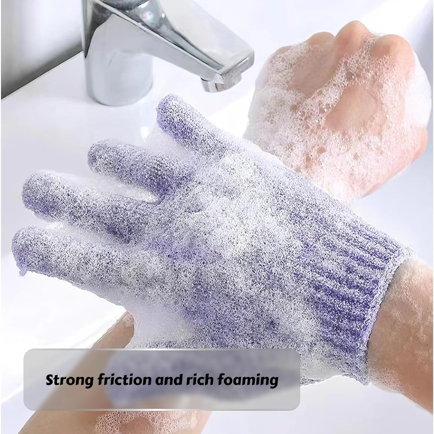 12 Pairs Multicolor Exfoliating Shower Gloves, Nylon Body Scrubber for Dead Skin Removal, Spa & Massage, Stretchy Bath Gloves for All Skin Types, Helps Combat Acne, Eczema,Easy Clean & Quick Dry image number 3