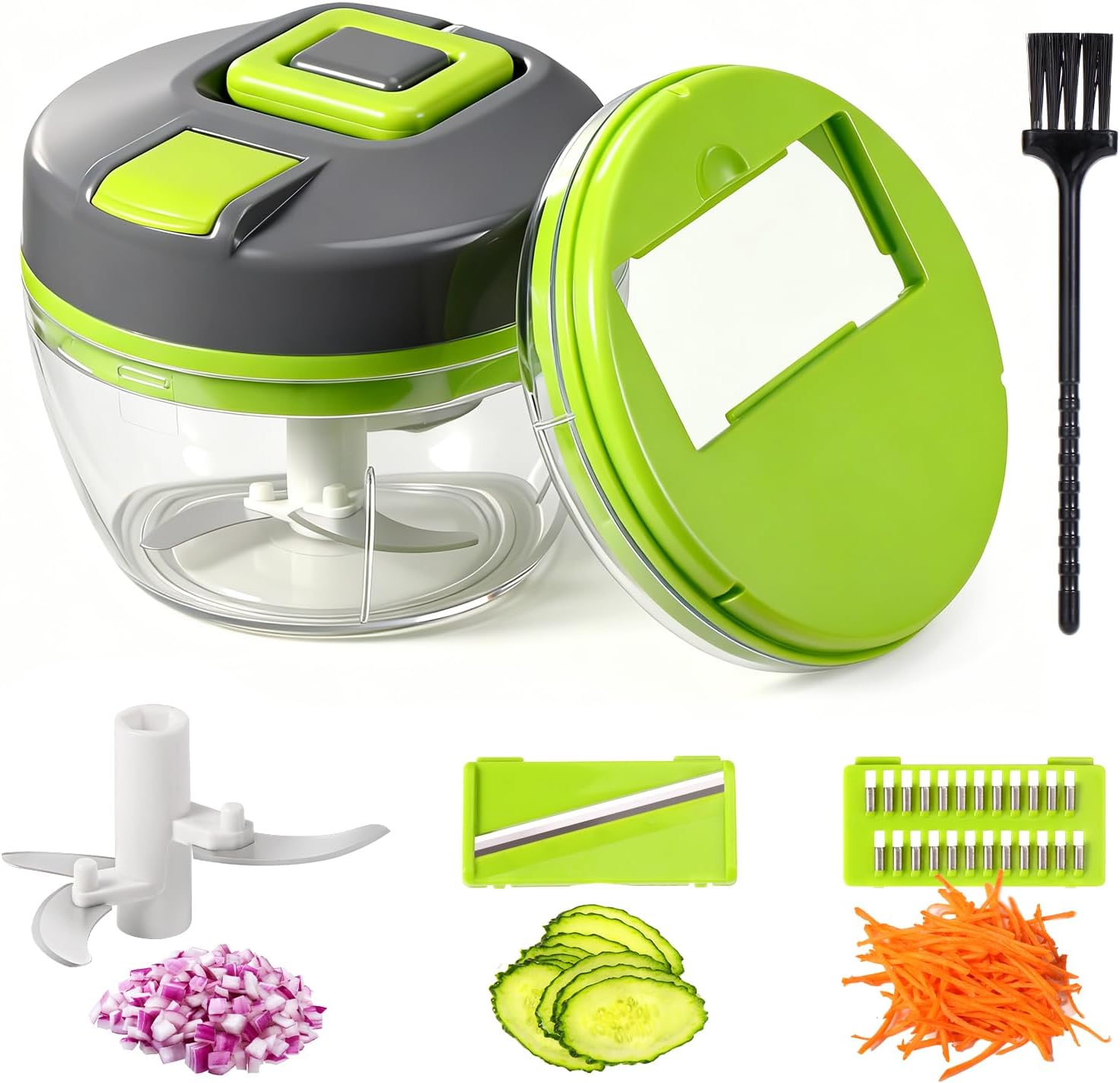 Diboniur Manual Mini Chopper 520Ml Onion Slicer image number 4