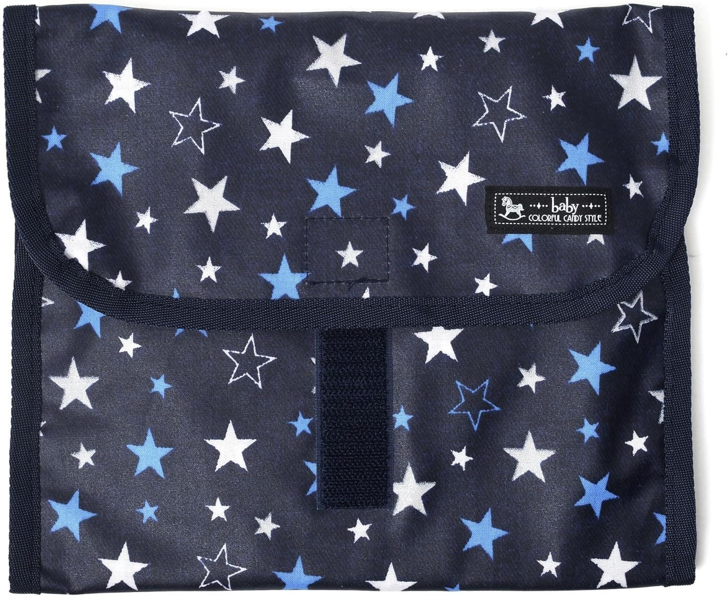 Colorful Candy Style B8001700-BTR Diaper Pouch (Clutch Type), Diaper Changing Sheet, Set of 2, Animal Star