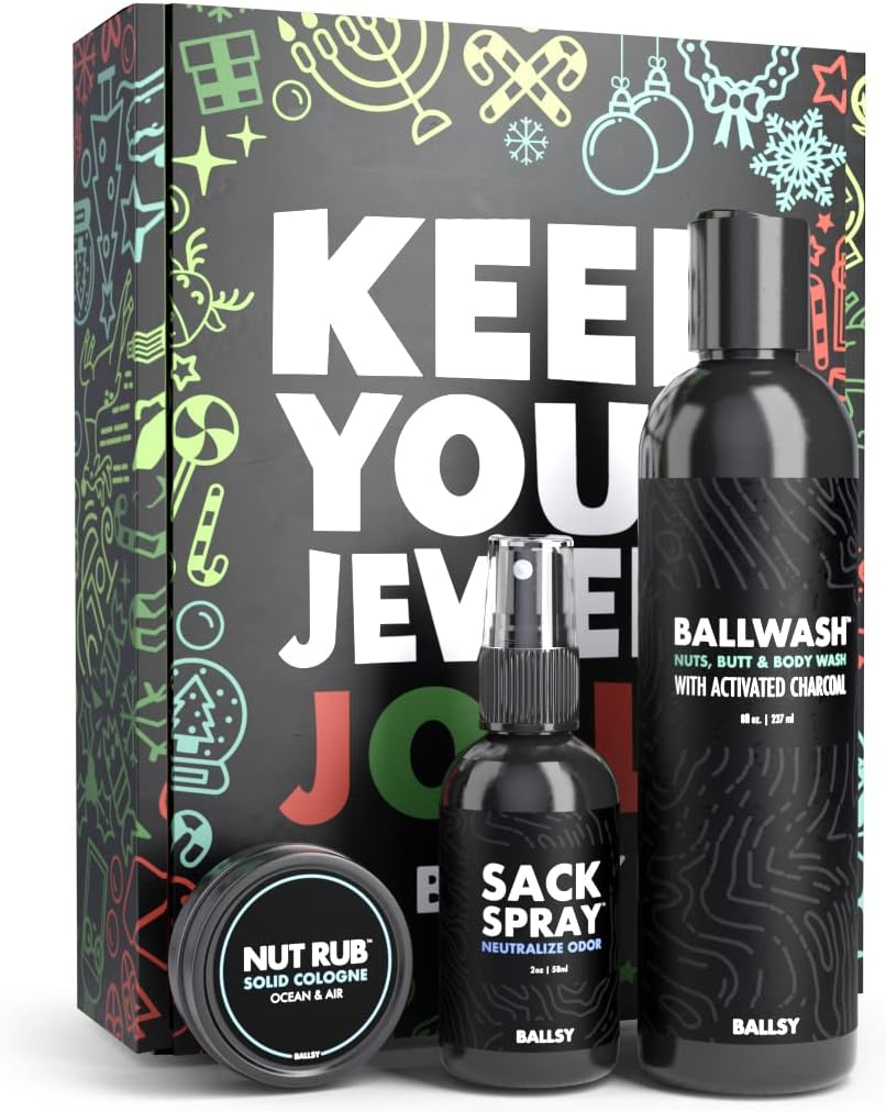 Ballsy Jolly Jewels Sack Pack, Men'S Kit, Includes Ballwash, Nut Rub and Sack Spray, Ocean and Air image number 4
