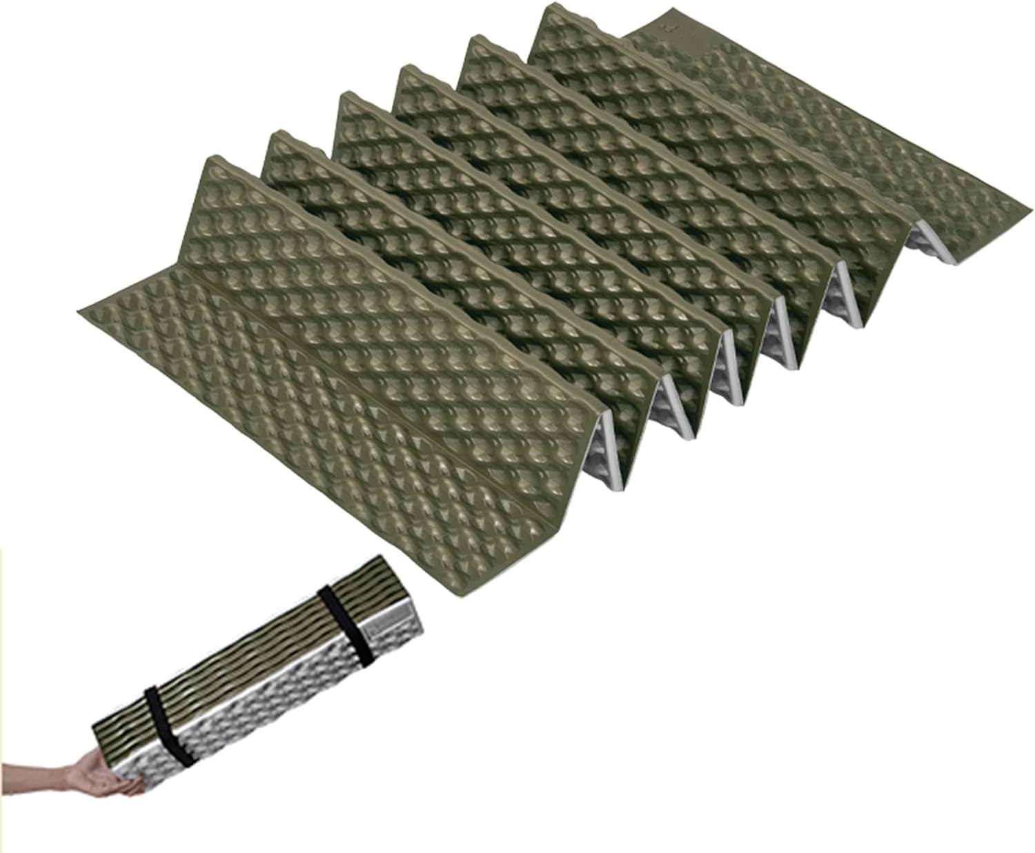 Windhike R2.6 3-Season Foam Sleeping Pad, 1Inch Thickened Ultralight Closed Cell Camping Mattress with Bandage, Waterproof Thermal Folding Sleeping Pad Suitable for Camping, Backpacking image number 4