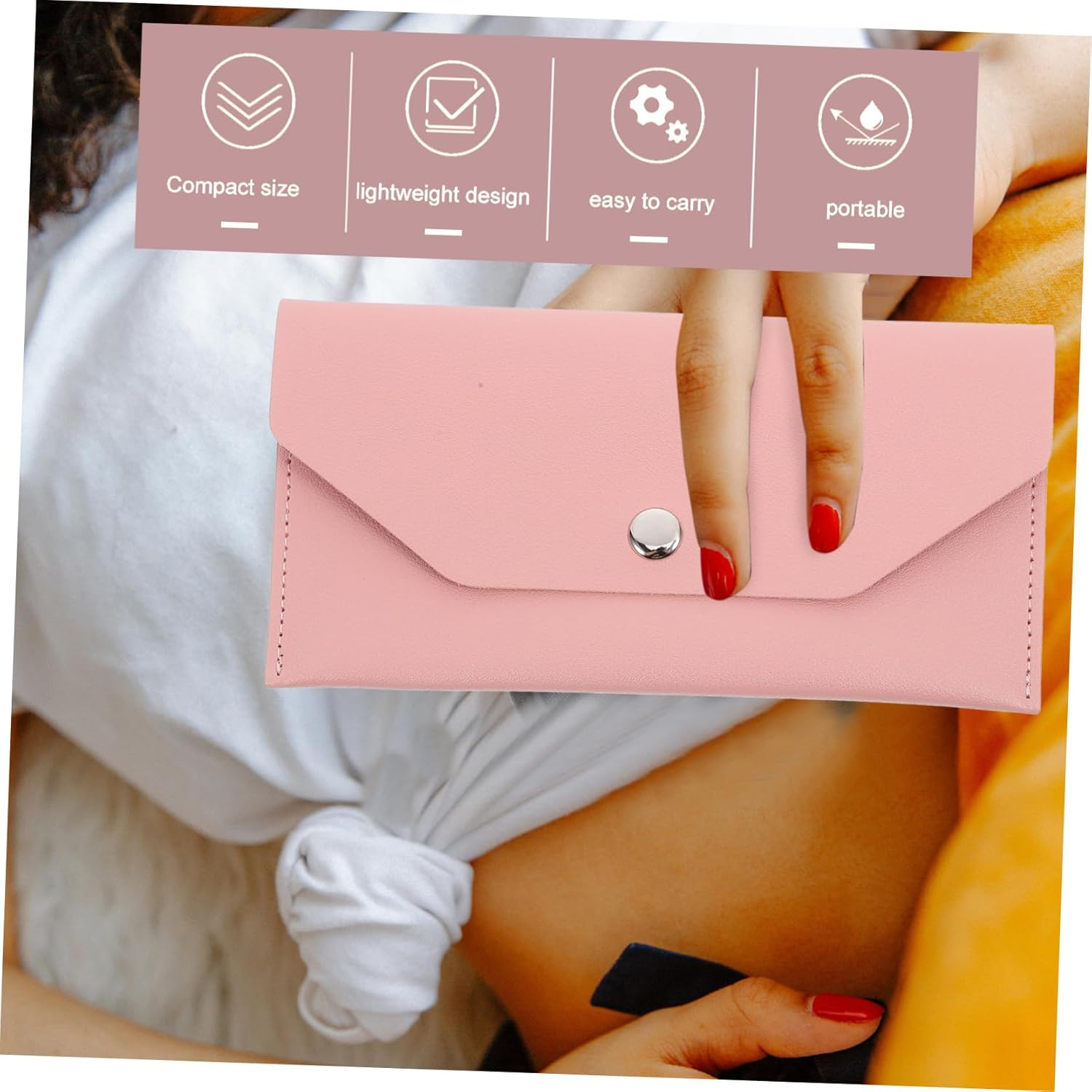 ROMISBABA Travel Organizer Passport Protector Cash Envelopes Bag Card Storage Holder for Travel image number 4