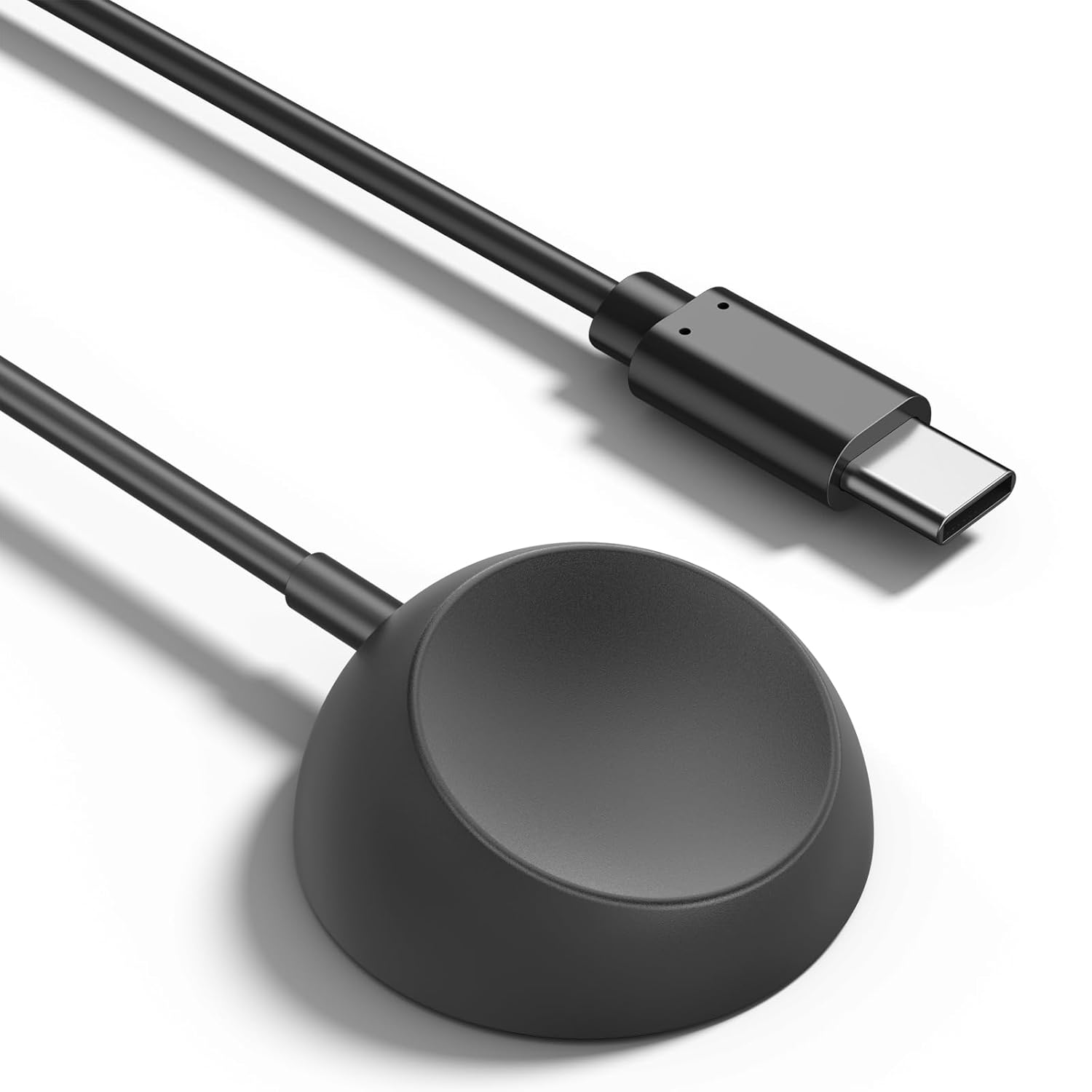 1M Magnetic Charger for Samsung Galaxy Watch 7 Chargers, USB-C Charging Dock for Galaxy Watch 7 Charger (Black, USB-C) image number 5