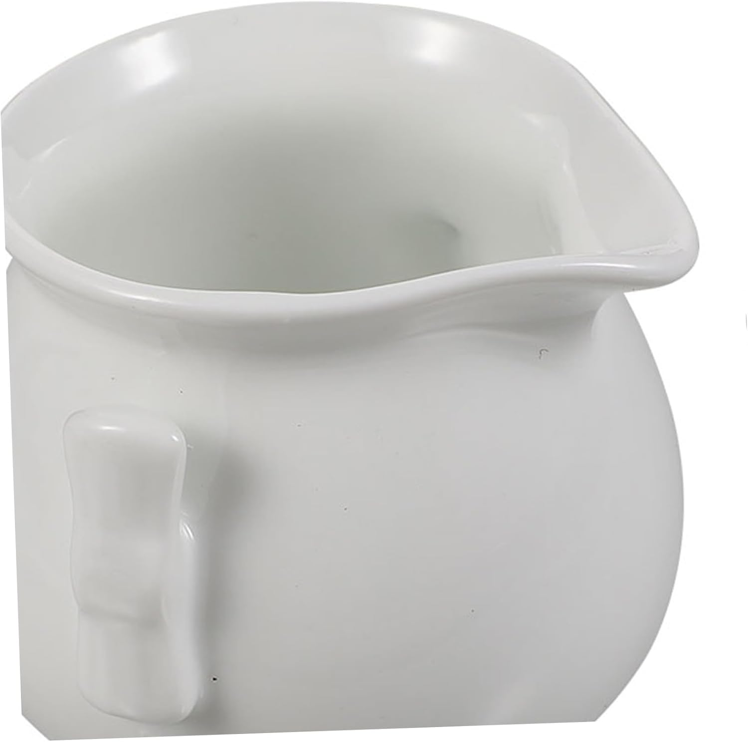 POPETPOP 3Pcs White Ceramic Milk Jugs Coffee Frothing Cups Creative Frothing Pitchers for Espresso Machine Accessories and Latte Art in Home and Caf&eacute; Use image number 1