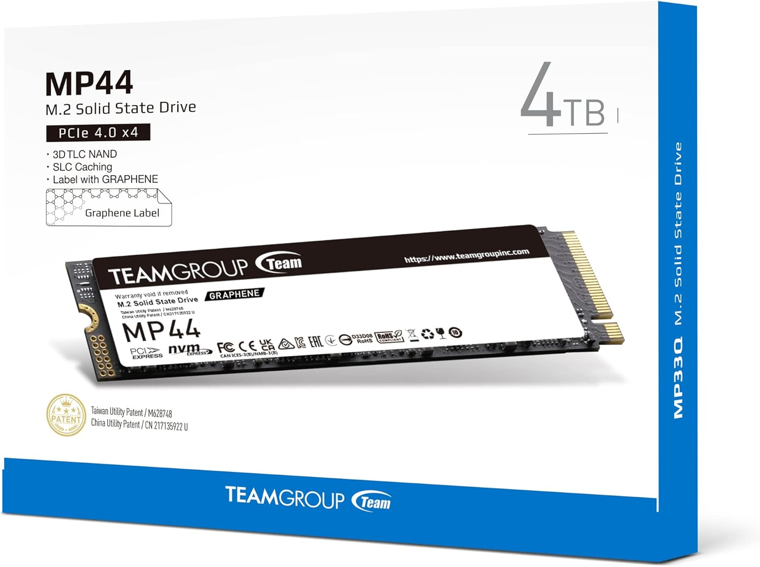 TEAMGROUP MP44 4TB SLC Cache Gen 4X4 M.2 2280 PCIE 4.0 with NVME Laptop & Desktop & NUC & NAS SSD Solid State Drive (R/W Speed up to 7,400/6,900Mb/S) TM8FPW004T0C101 image number 5