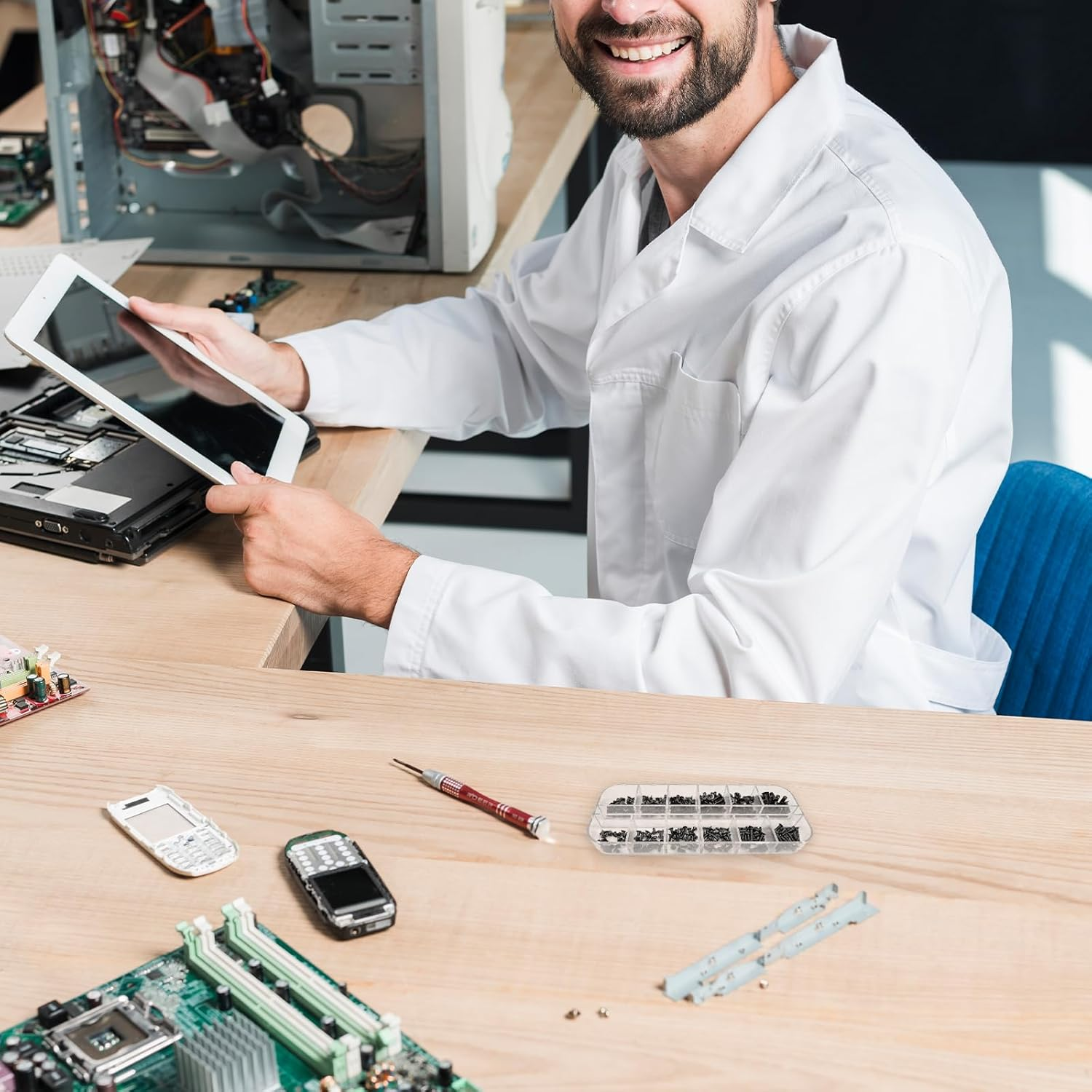 TEAONE Laptop Screw Set, 240 PCS M2 M2.5 M3 Replacement Screw Kit for Electronic Repair (12 Types) image number 5