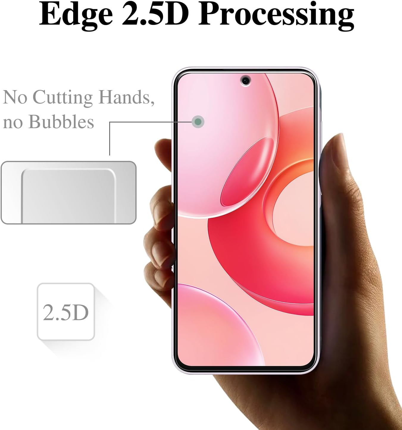 Pokolan 3 Pack Screen Protector for Samsung Galaxy A36 5G Tempered Glass, 9H Hardness, Case Friendly, anti Scratch, Bubble Free, Easy to Install image number 3