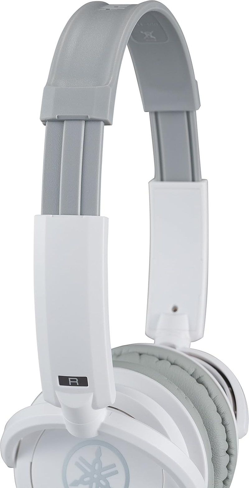 Yamaha HPH-100 Headphones, Quality Sound and Deep Bass, over the Ear, Wired Musicians Headphones, in White image number 3