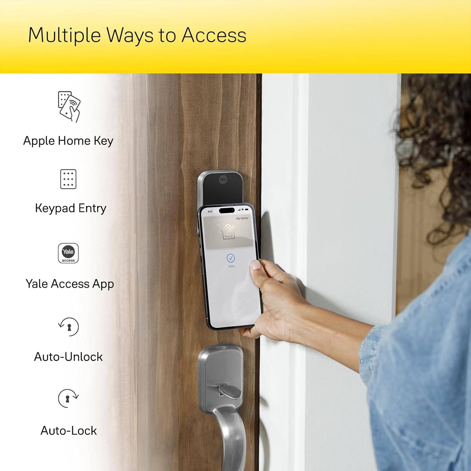 Yale Assure Lock 2 plus with Apple Home Keys (Tap to Open) and Wi-Fi - Black Suede image number 5