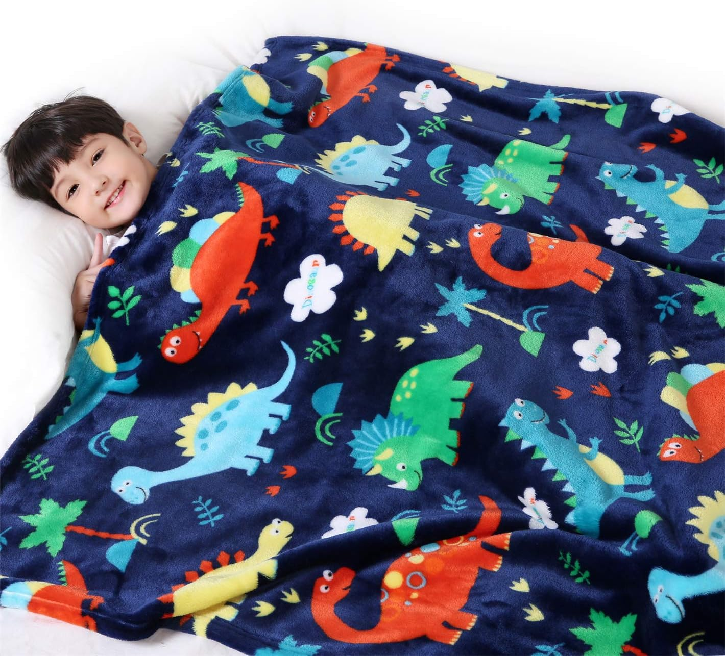 Lukeight Pink Dinosaur Toddler Blanket for Girls and Boys, Plush and Thick Girls Blanket Birthday Gifts for Toddler and Baby (Dinosaur, 30X40 Inches)