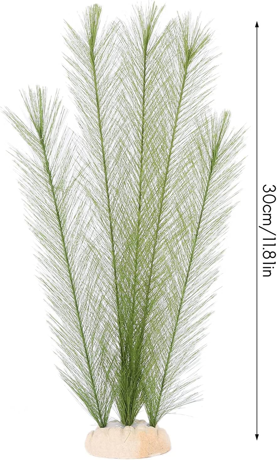 Aquarium Decorations Fish Tank Artificial Green Water Plants Made of Silk Fabrics Plastic, and Safe for All Fish and Pets