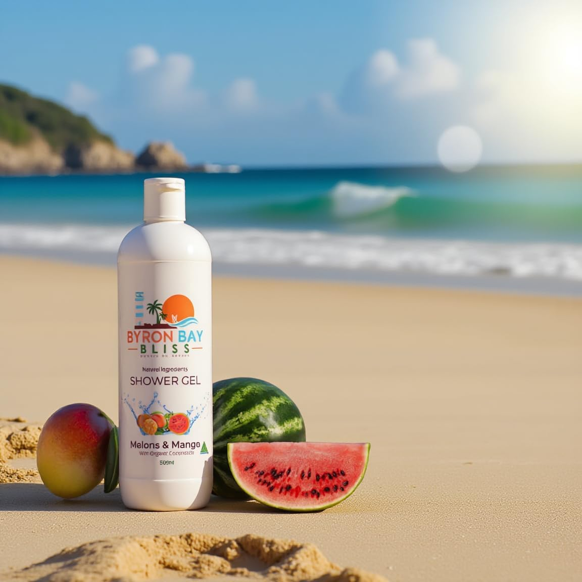 Australian Natural Body Wash with Organic Oils - Tropical Melon & Mango Shower Gel with Coconut, Avocado & Macadamia Oil - Ph Balanced Moisturizing Body Wash for All Skin Types 500 Ml image number 1