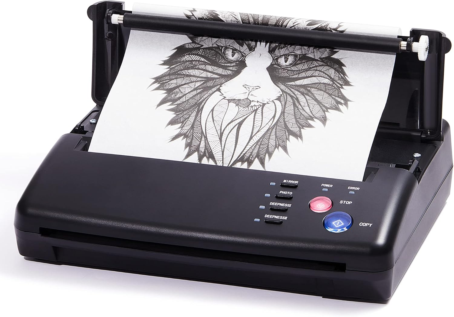 Tattoo Stencil Printer Machine Tattoo Thermal Copier with 10 Free Transfer Paper Tattoo Stencil Printer for Tattooing Tattoo Transfer Printer Tattoo Stencil Machine(2022 Upgrated) (Black) image number 2