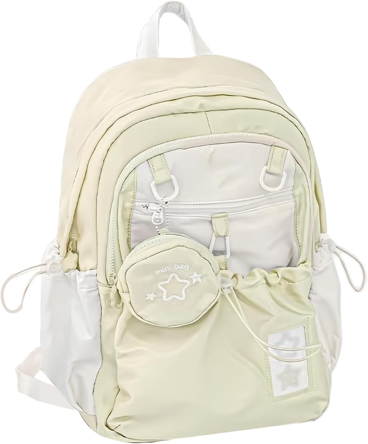 Rronnoy Teen Travel Backpack - Large School Girls Backpack with Drawstring | Student Casual Schoolbag Stylish Daily Bag for Youth Family Teen Adults Friends