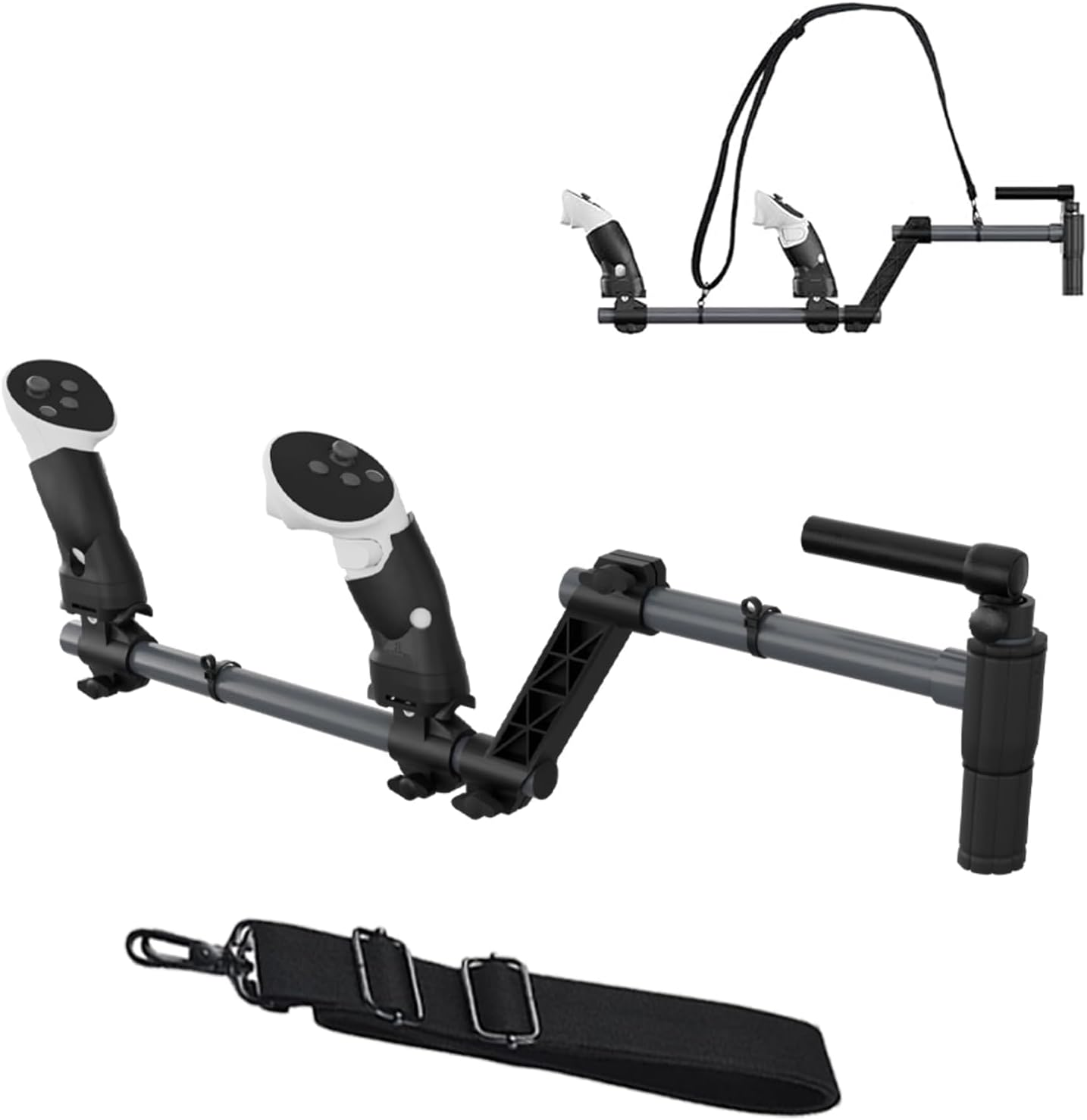 Magnetic VR Gun Stock for Quest 3, Rifle Grip VR Stock Controller Accessories Compatible with Metaquest 3S, Lightweight & Quick Removable Quest3 Control Magnetic Gunstock Adapter (Black) image number 4