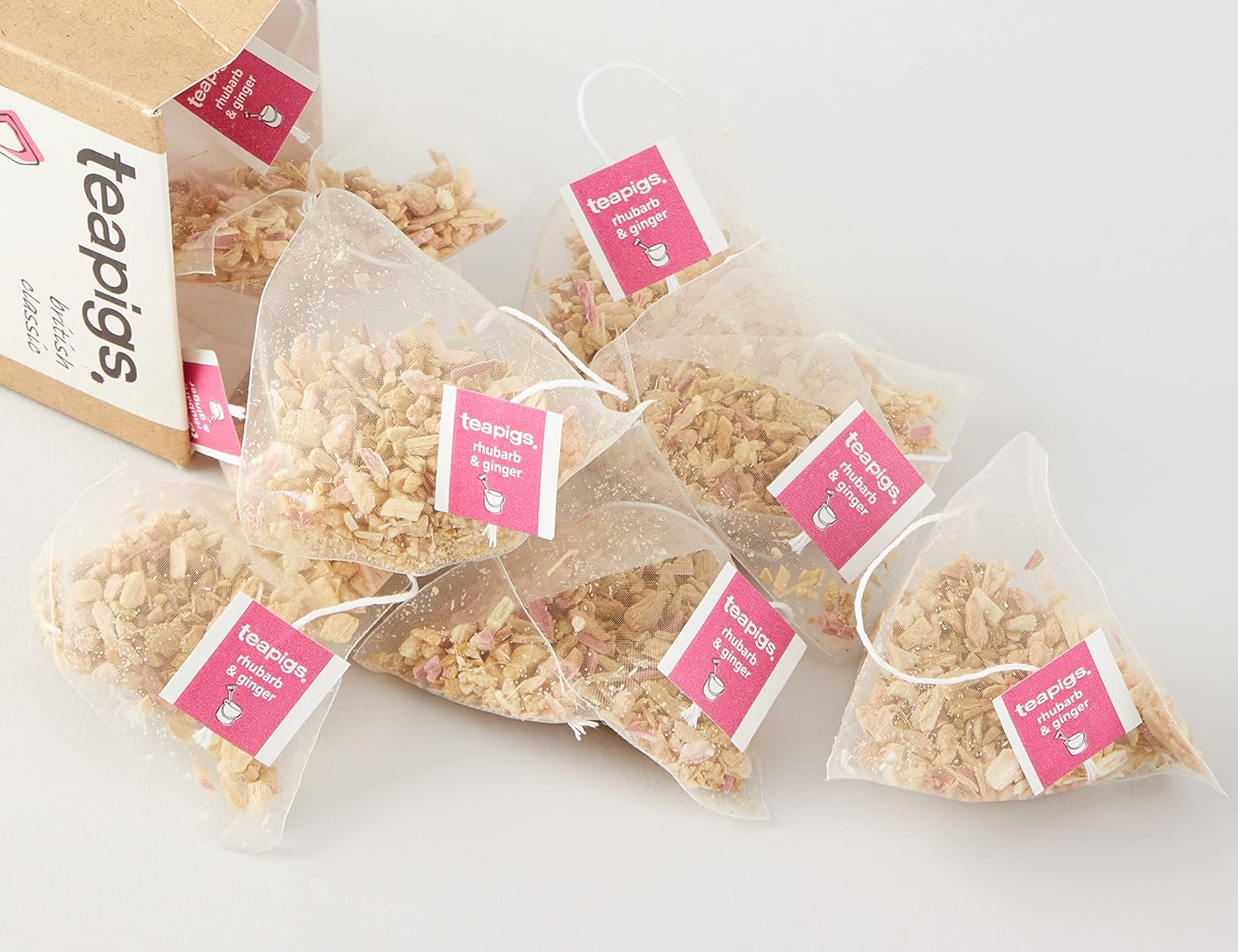 Teapigs Rhubarb and Ginger Tea Temples image number 1