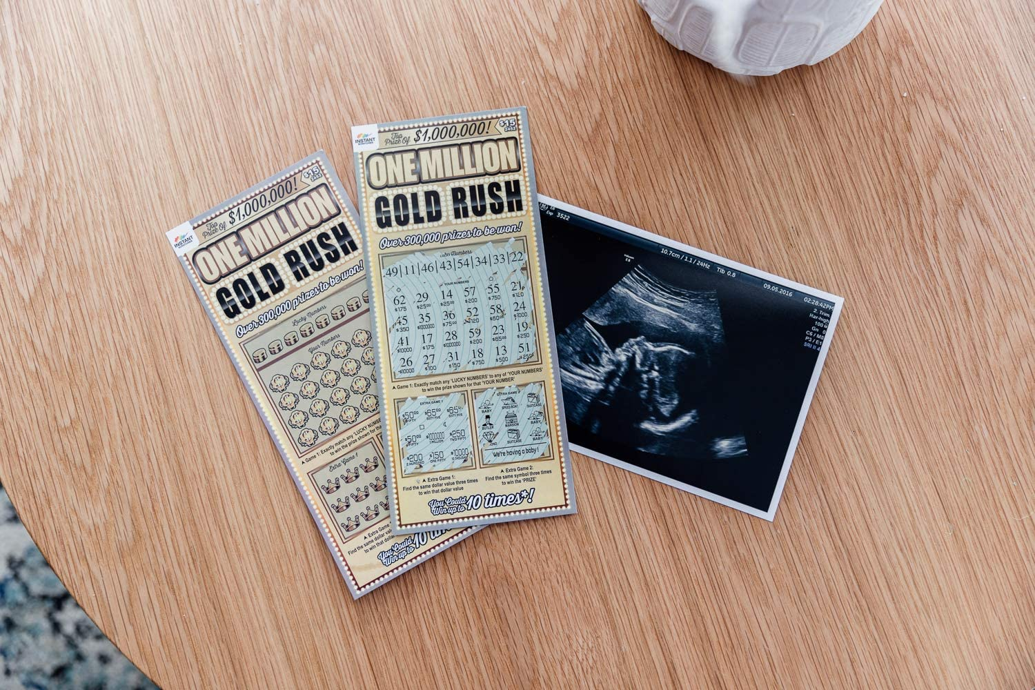 5PK Pregnancy Announcement Replica Scratch off Cards | Perfect Keepsake for Announcing Pregnancy