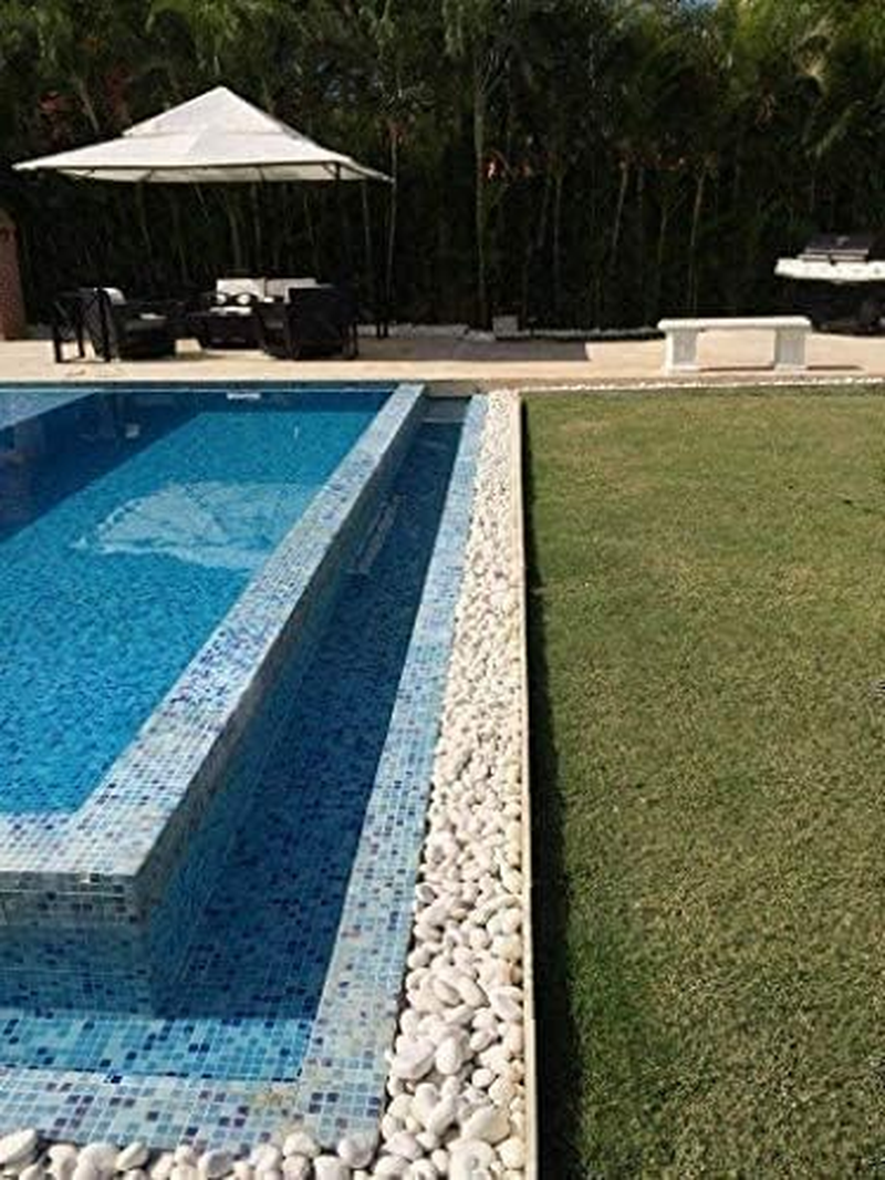 Royal Sapphire Decorative Stone Pebbles Decorative River Rock Stones - Natural White Color Stones Use in Glassware, like Vases, Aquariums and Terrariums to Enhance the Appearance 4.5 Lbs