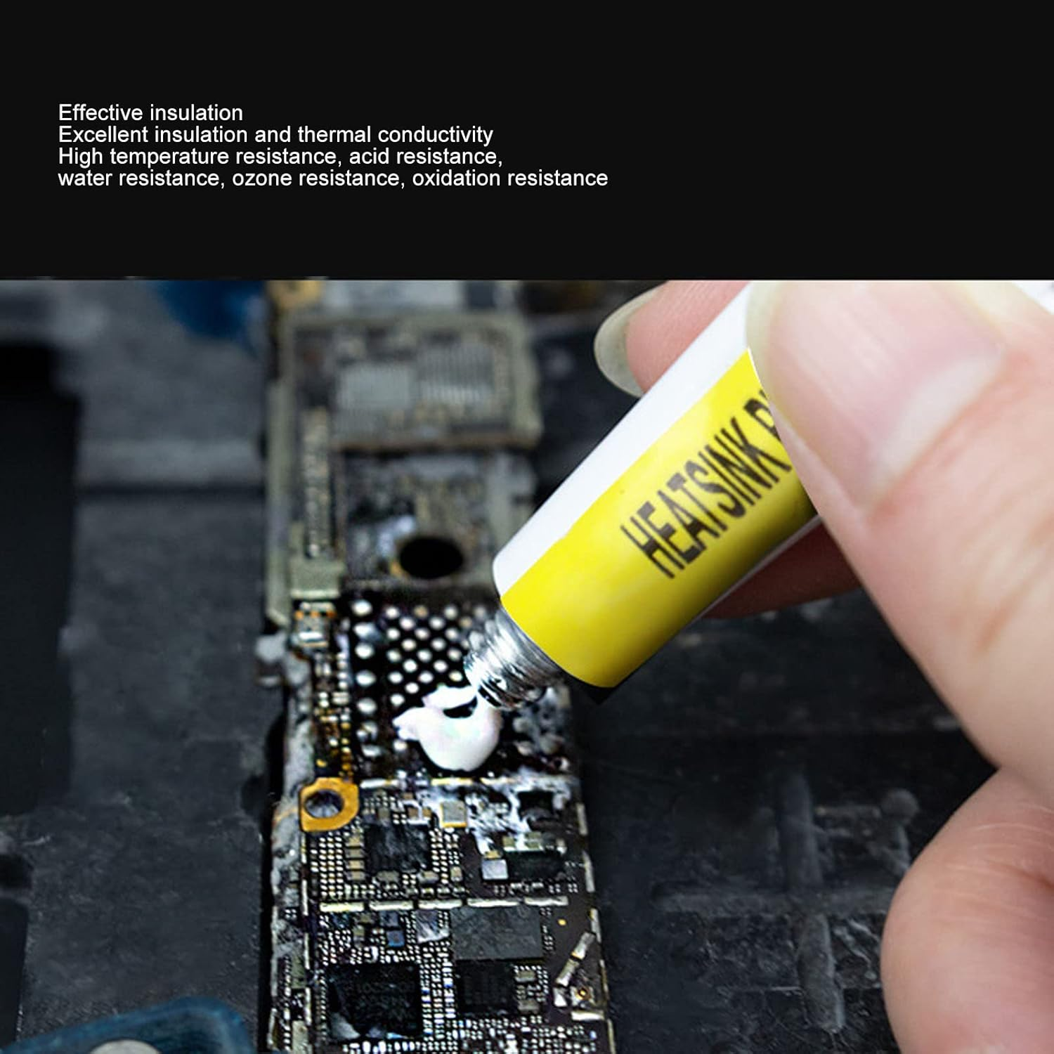 10Pcs LED Thermal Paste Silicone Grease GPU Thermal Paste, Each 5G 1.5MPA Strong Adhesion Thermal Conductivity Heatsink Glue for All Heat Sinks without Fixed Clips image number 2