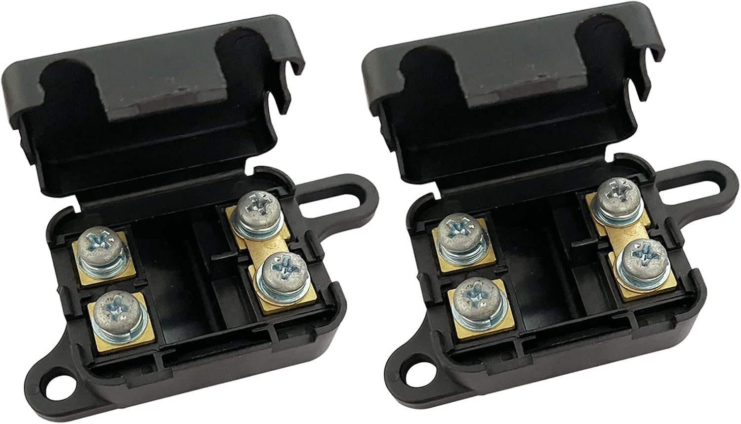 DC 12-24 V Mini ANL Fuses Holder, Ampper 2 Way In-Line MANL Fuse Box for Car Audio Amplifier Inverter MANL Fuse and More (Without Fuse, Pack of 1)