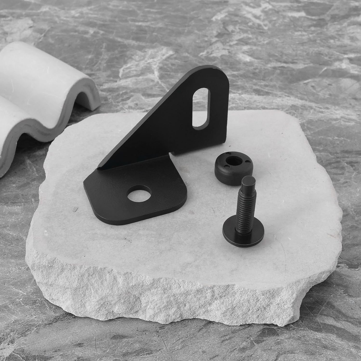 1Pc Car Antenna Mount Replacement Part Driver Side Mount Bracket Holder Compatible with Jeep Wrangler JL JLU Gladiator JT 2018-2024, Black image number 3