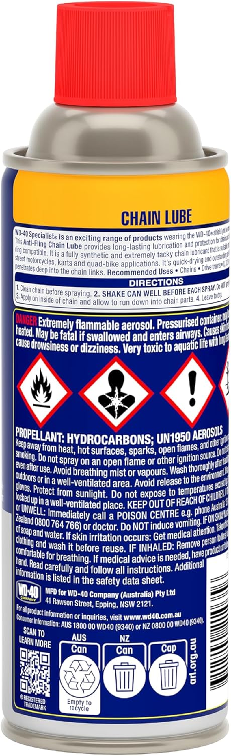 WD-40 Specialist Anti-Fling Chain Lube 237 G image number 3