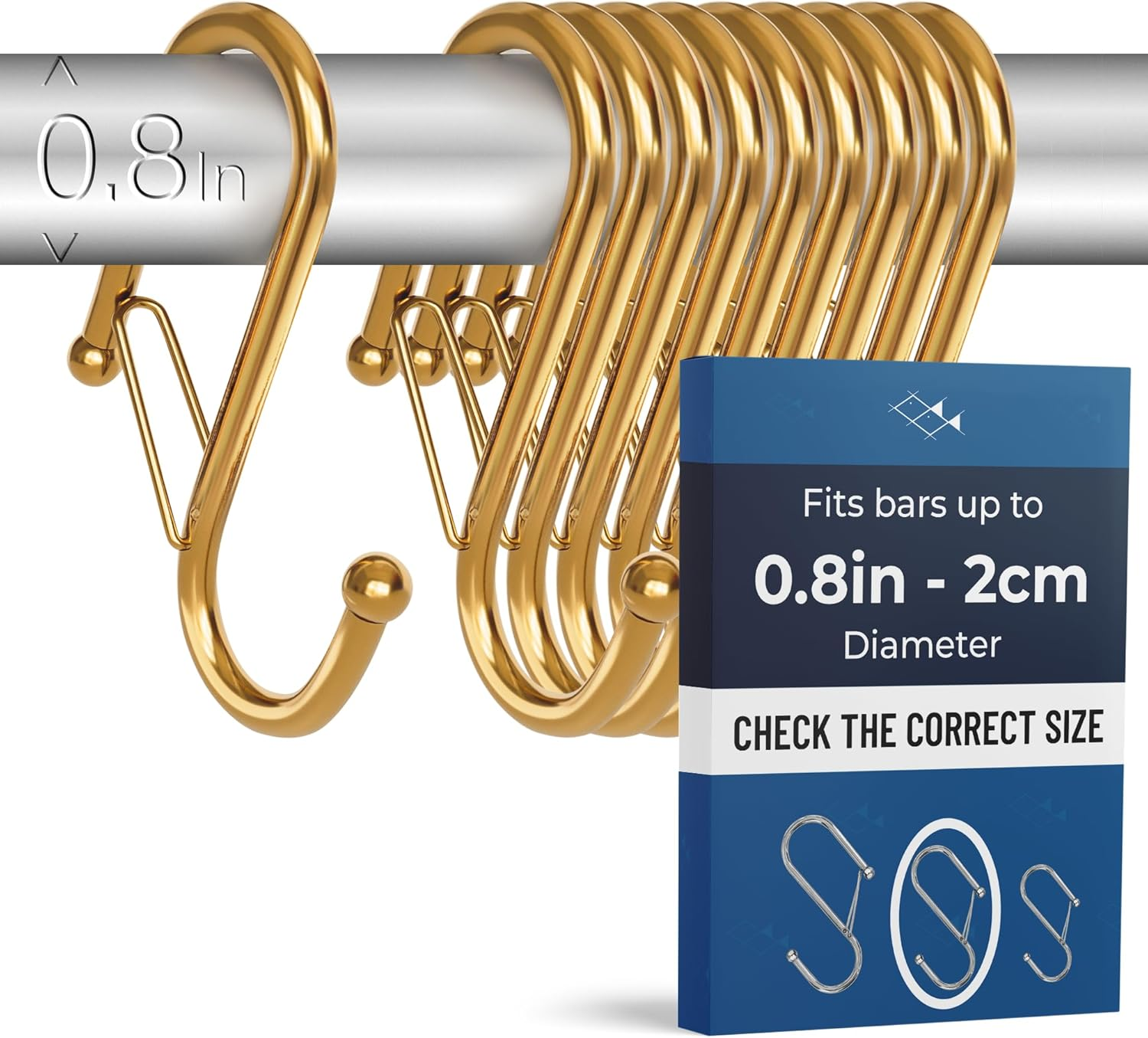 Blau Marit&eacute; 6 Purse Hanger for Closet. Tote Hanger. S-Shaped Hooks S Hooks Twist Design. anti Drop S-Shaped Hook for Hanging Handbags with Safety Buckle to Prevent Falls. Heavy Duty. (Black, Twisted)