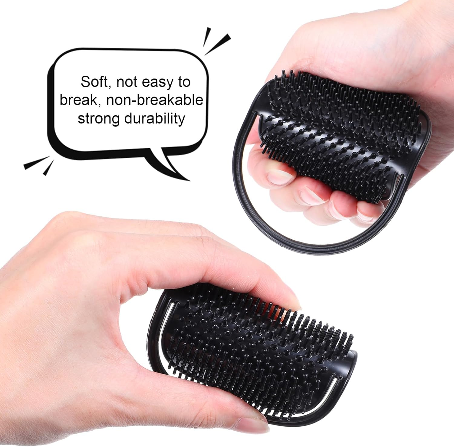 12Pcs Palm Combs for Men, Portable Pocket Hand Comb for Men Soft Shampoo Comb Scalp Massage Brush for DIY Hair Styling Scalp Massage and Shower Hair Brush (3.74'' X 2.95'') image number 2