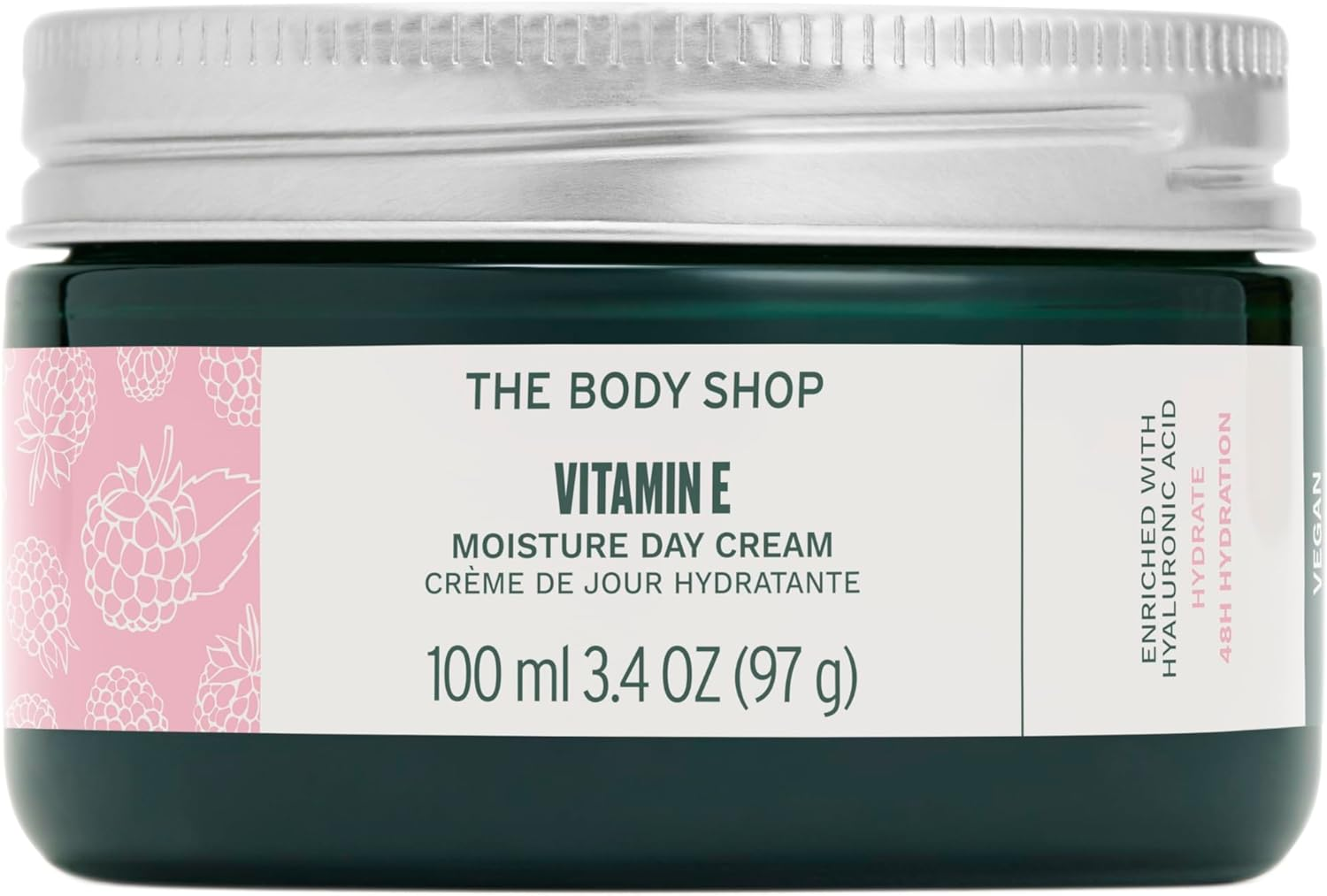 The Body Shop Vitamin E Moisture Cream &ndash; Fast Absorbing &ndash; Hydrates, Moisturizes and Protects &ndash; for All Skin Types &ndash; 3.4 Oz