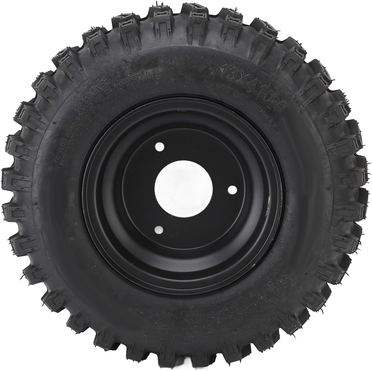 Generic ATV Tubeless Tire, 13X4.1 6 Inch Front Wheel Rear Wheel Tire with Rim, Vacuum Tyre for ATV Quad off Road Go Kart Cart Mini Bike Lawn Mower image number 5