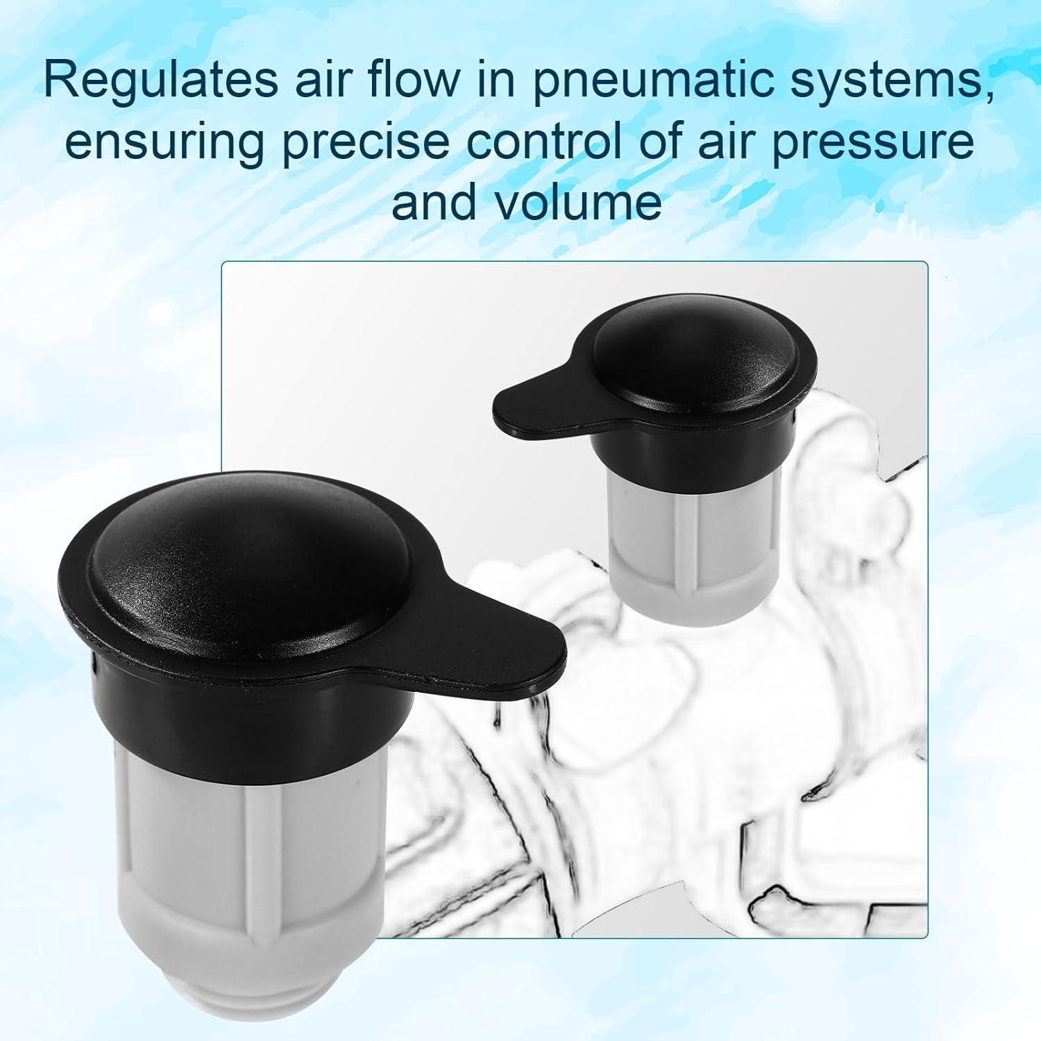 12363 12373 Air Jet Valve & Jet Valve Cap, Pool Air Induction Valves Replacement Parts for above Ground Swimming image number 1