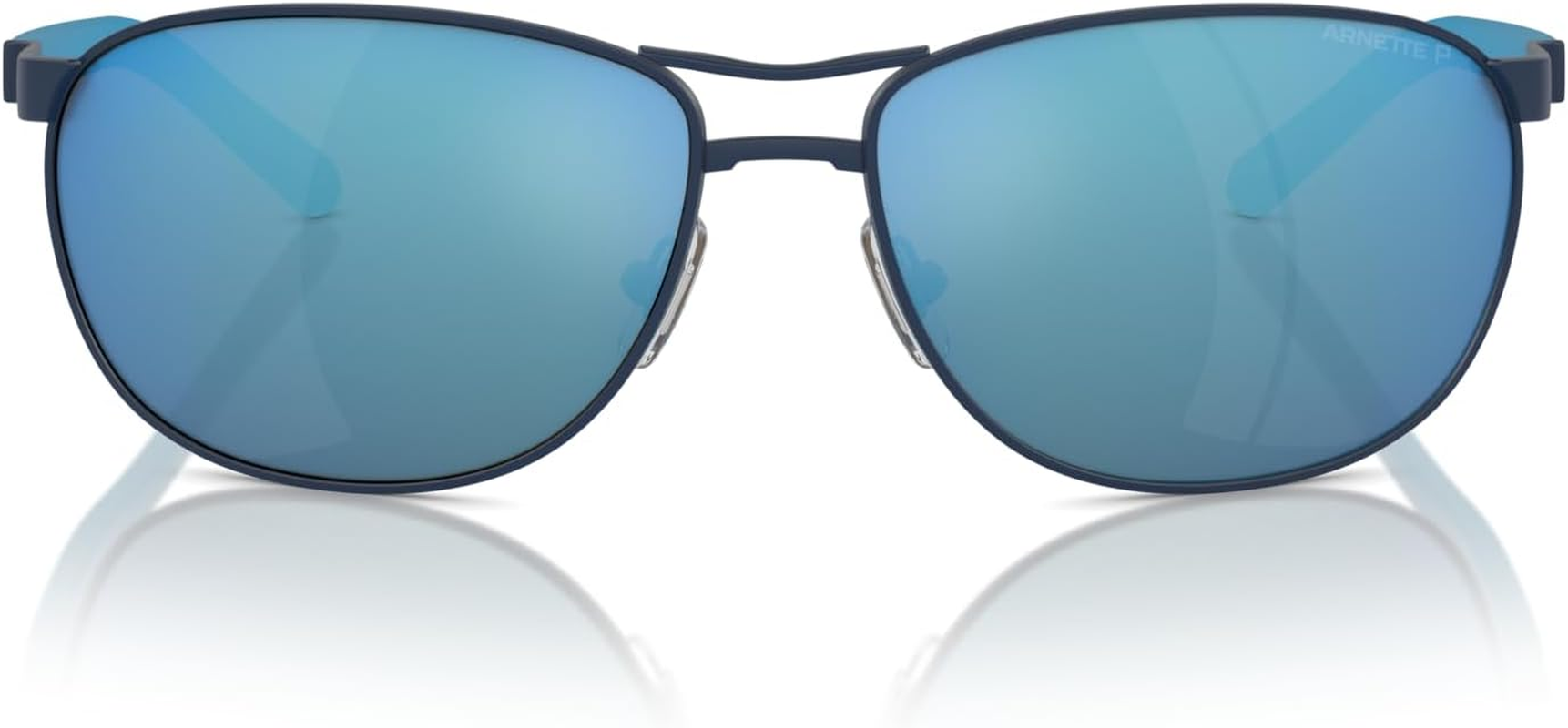 Arnette Man'S 0AN3090 Belgrano Squared Sunglasses, Matte Blue/Dark Grey Mirror Water Polar, Matte Black/Light Green, 67 Mm image number 1