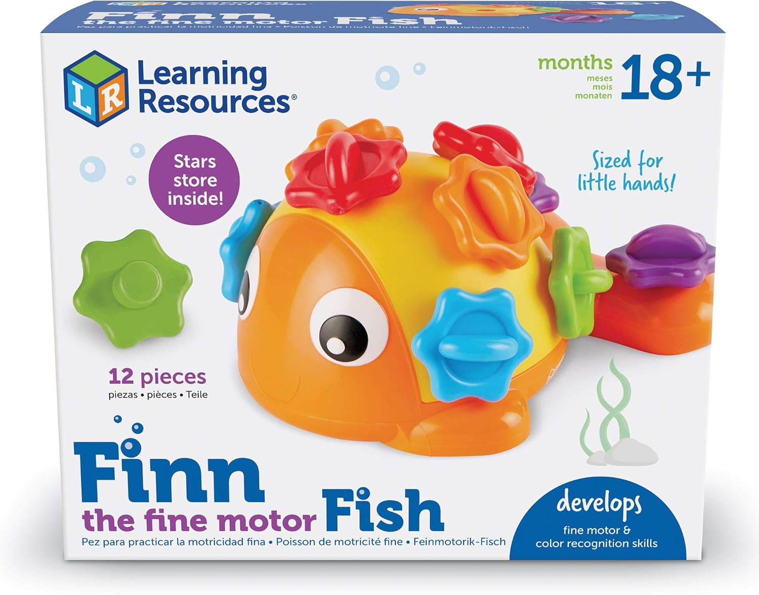 Learning Resources LER9093 Finn the Fine Fish, Sensory & Fine Motor Toy, Ages 18 Months+, OSFA image number 4