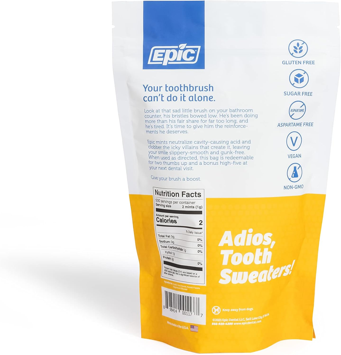 Epic Dental Fresh Fruit Xylitol Mints 1000-Pieces image number 1