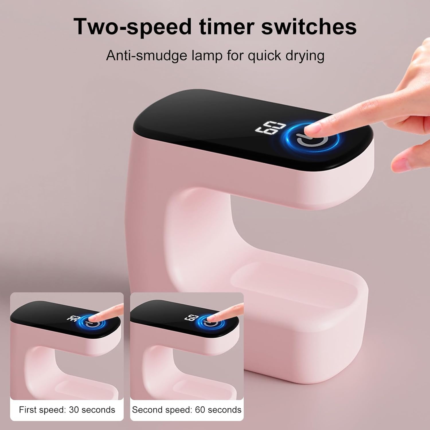 50G UV Nail Lamp &ndash; Gel Nail Dryer, Portable LED Lamp | Miniicuring Device with Timer Settings, Quick Dry Manicure Tool for Home Salon Travel Students Beauty Lovers Workshop Activities image number 2