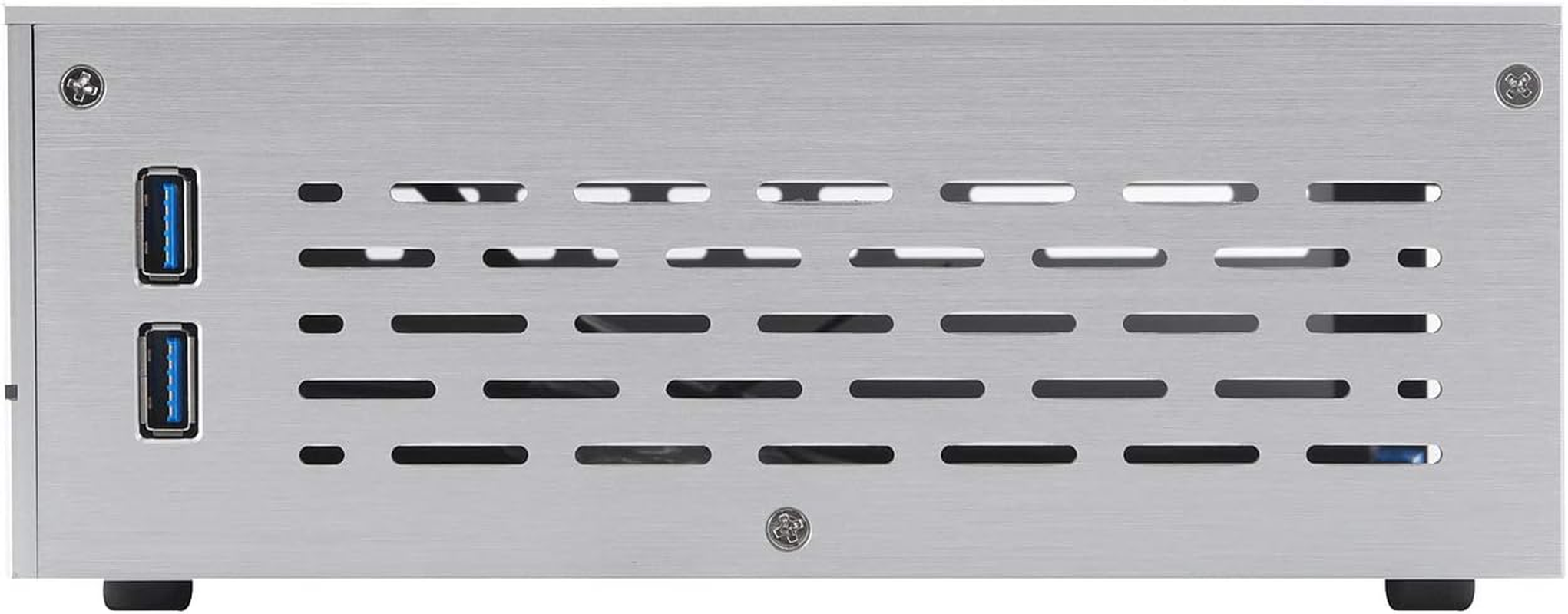 Goodisory A01 Aluminum Mini-Itx HTPC Desktop Computer Chassis (Sliver Aluminum) - Red Tempered Glass image number 5