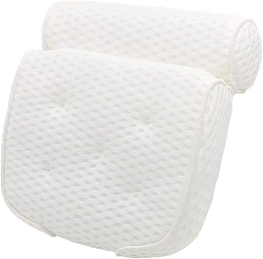 Bathtub Pillows, Bathtub Spa Pillow with 4D Air Mesh Technology and 7 Suction Cups Helps Support Head Back Shoulder and Neck Fits All Bathtub image number 3